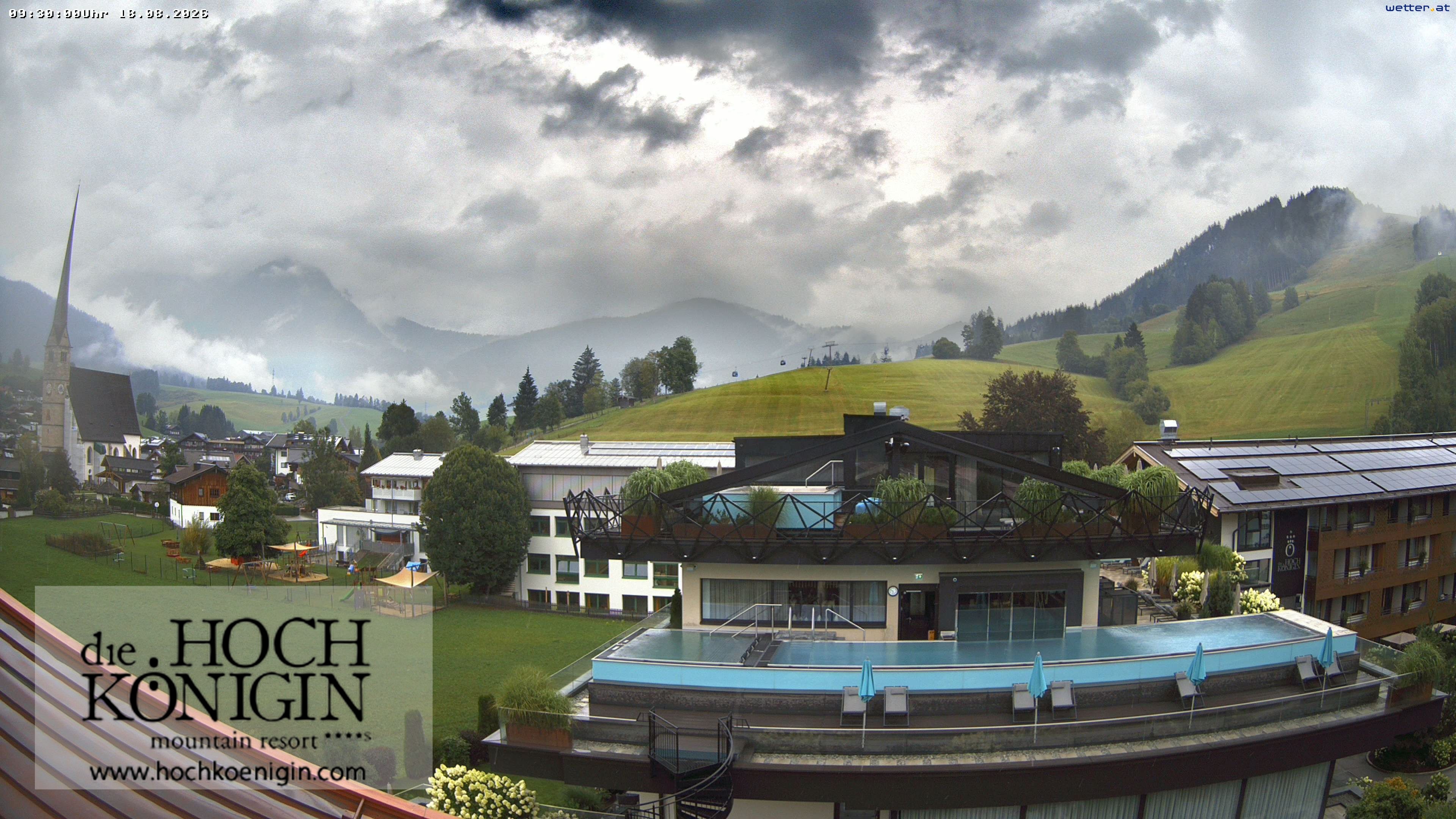 Archiv Foto Webcam Maria Alm: Ausblick Hotel Hochkönigin