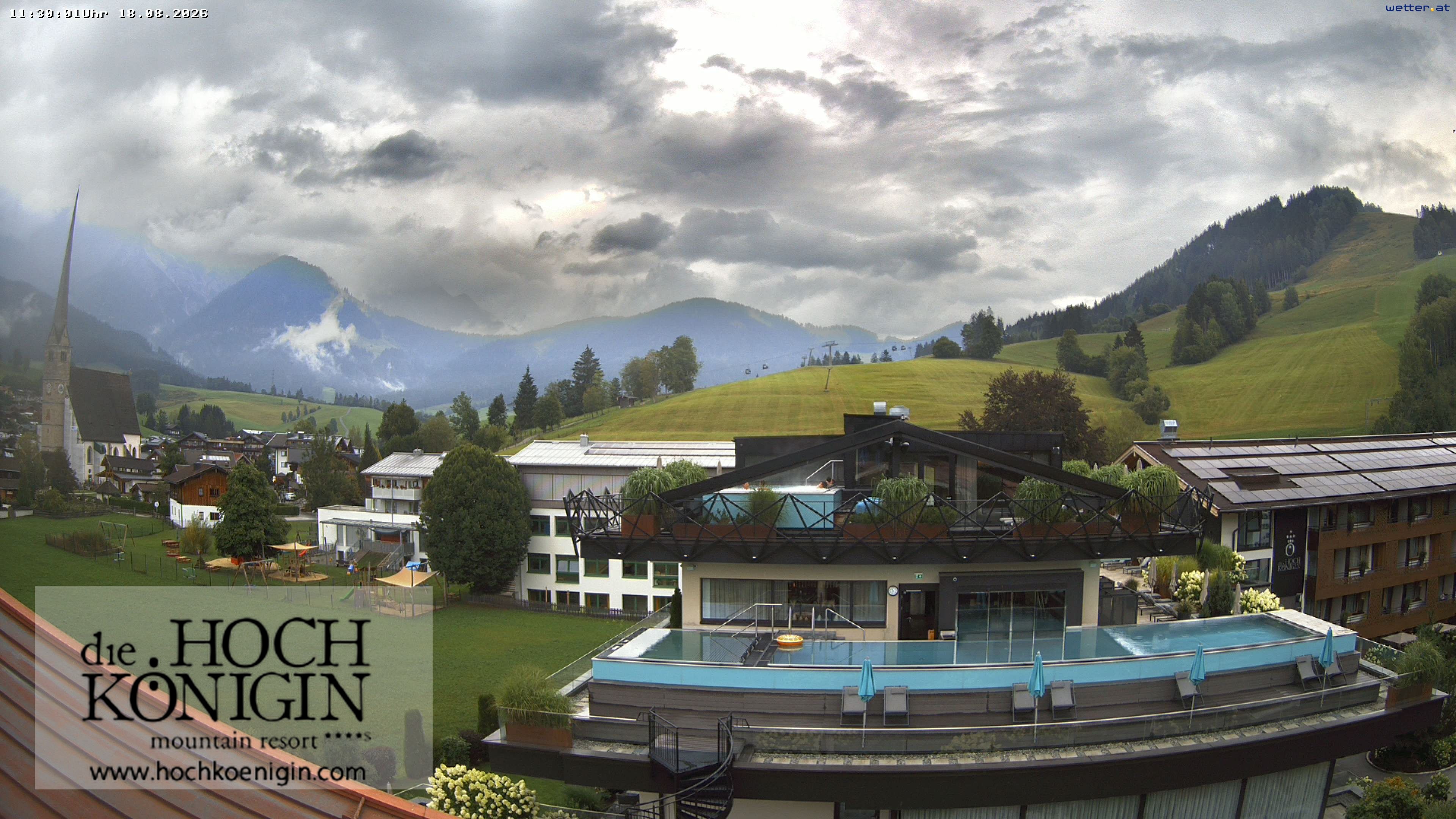 Archiv Foto Webcam Maria Alm: Ausblick Hotel Hochkönigin