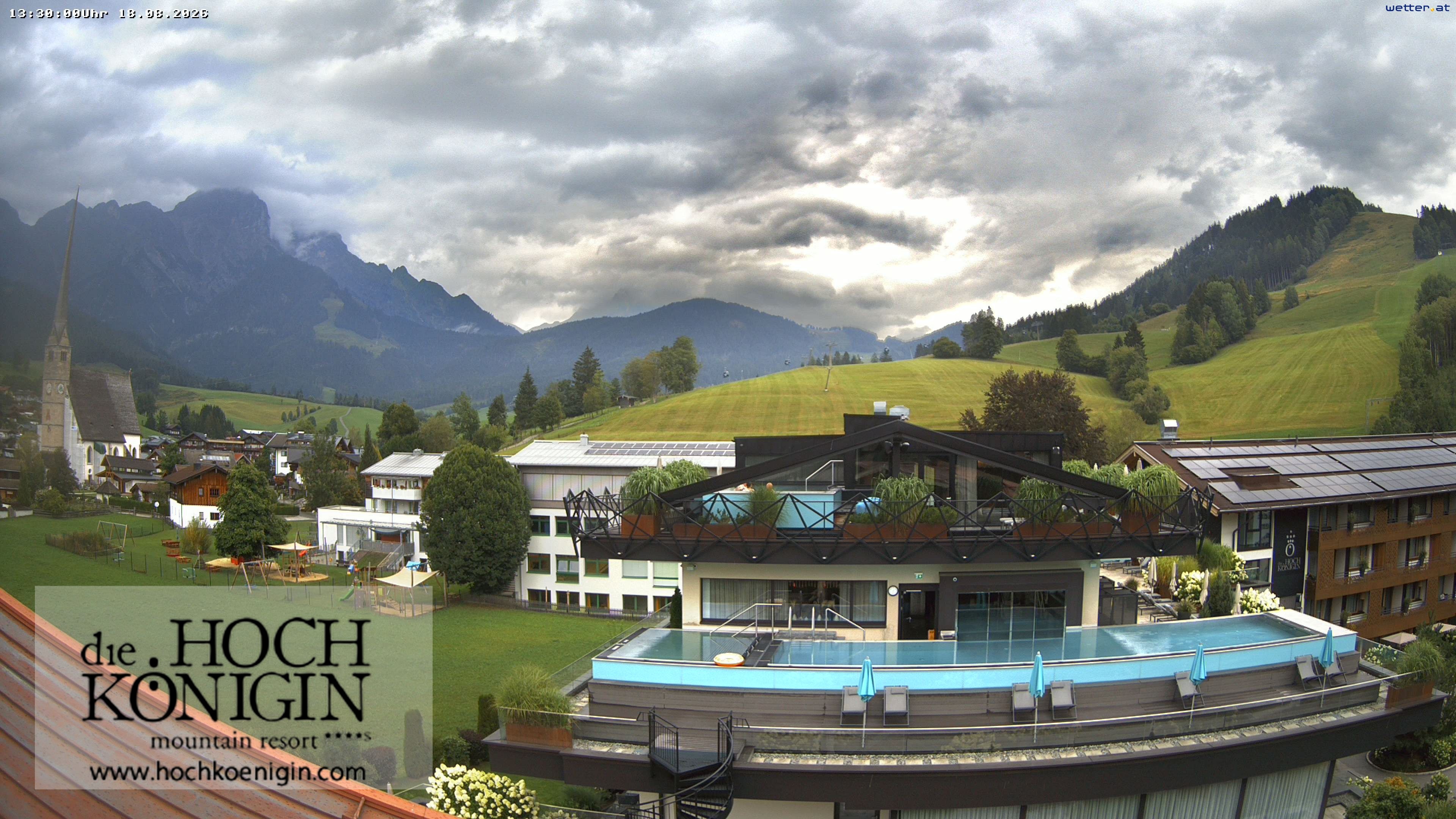 Archiv Foto Webcam Maria Alm: Ausblick Hotel Hochkönigin