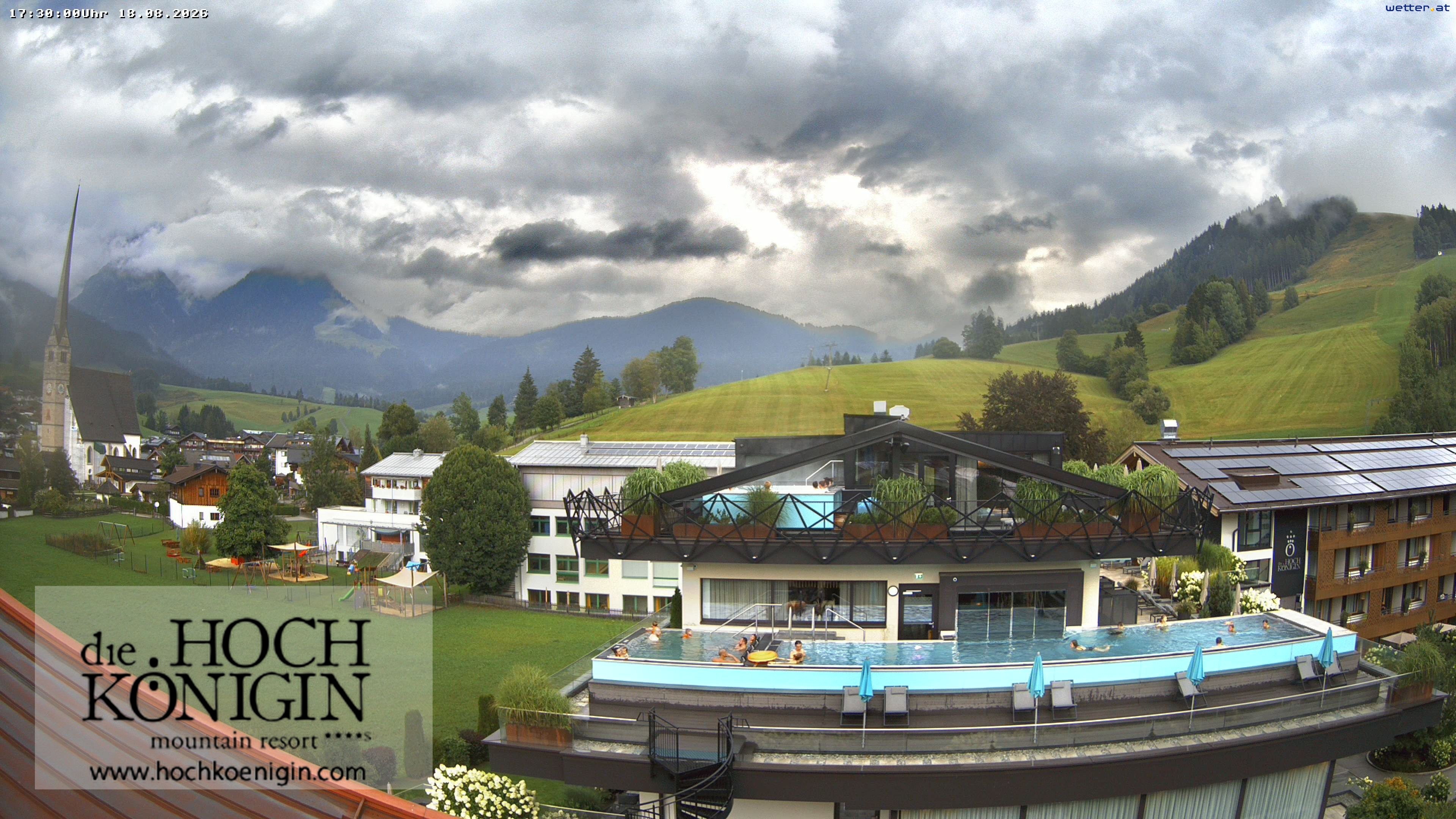 Archiv Foto Webcam Maria Alm: Ausblick Hotel Hochkönigin