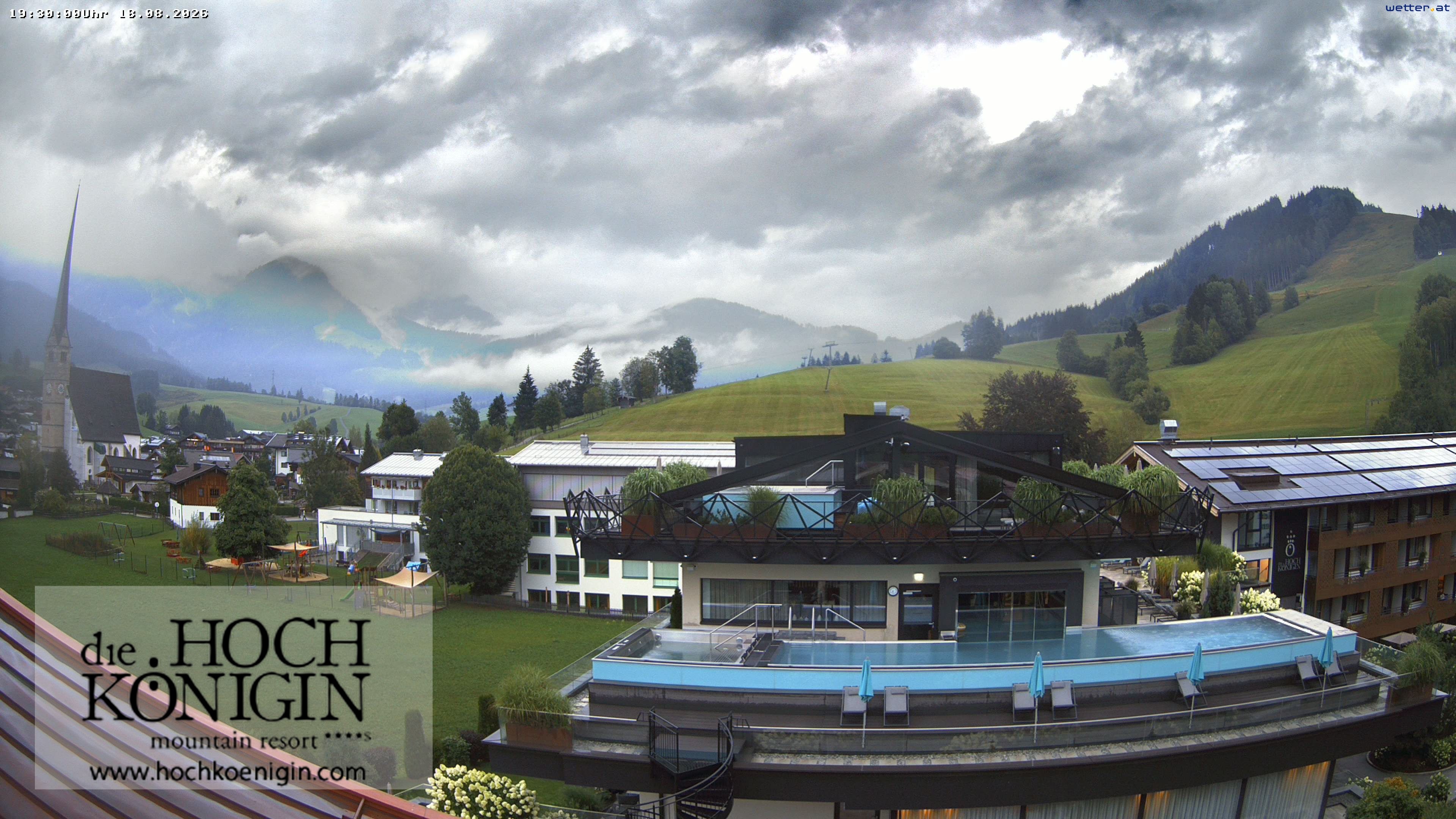Archiv Foto Webcam Maria Alm: Ausblick Hotel Hochkönigin