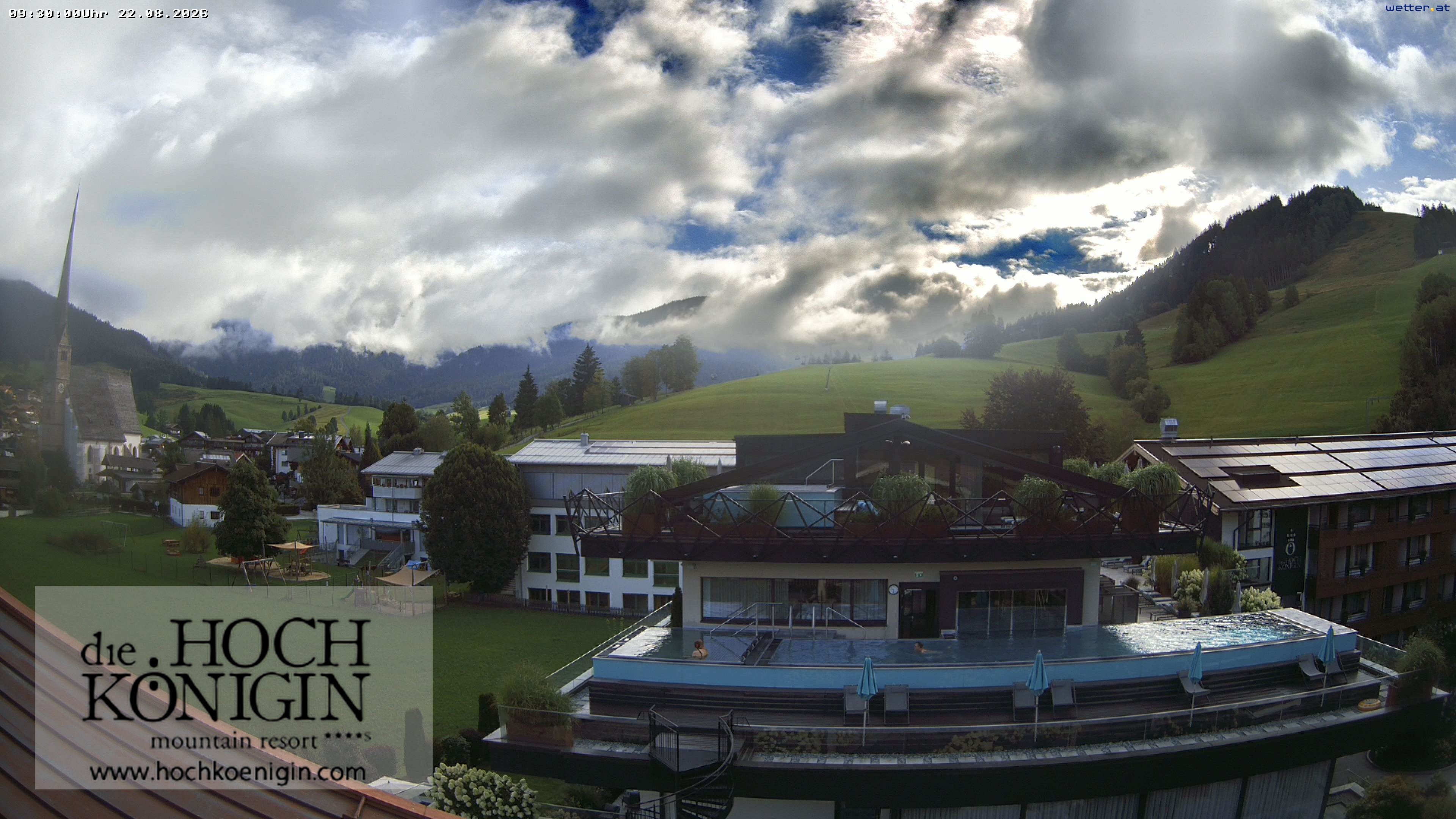Archived image Webcam Maria Alm - View Hotel Hochkönigin