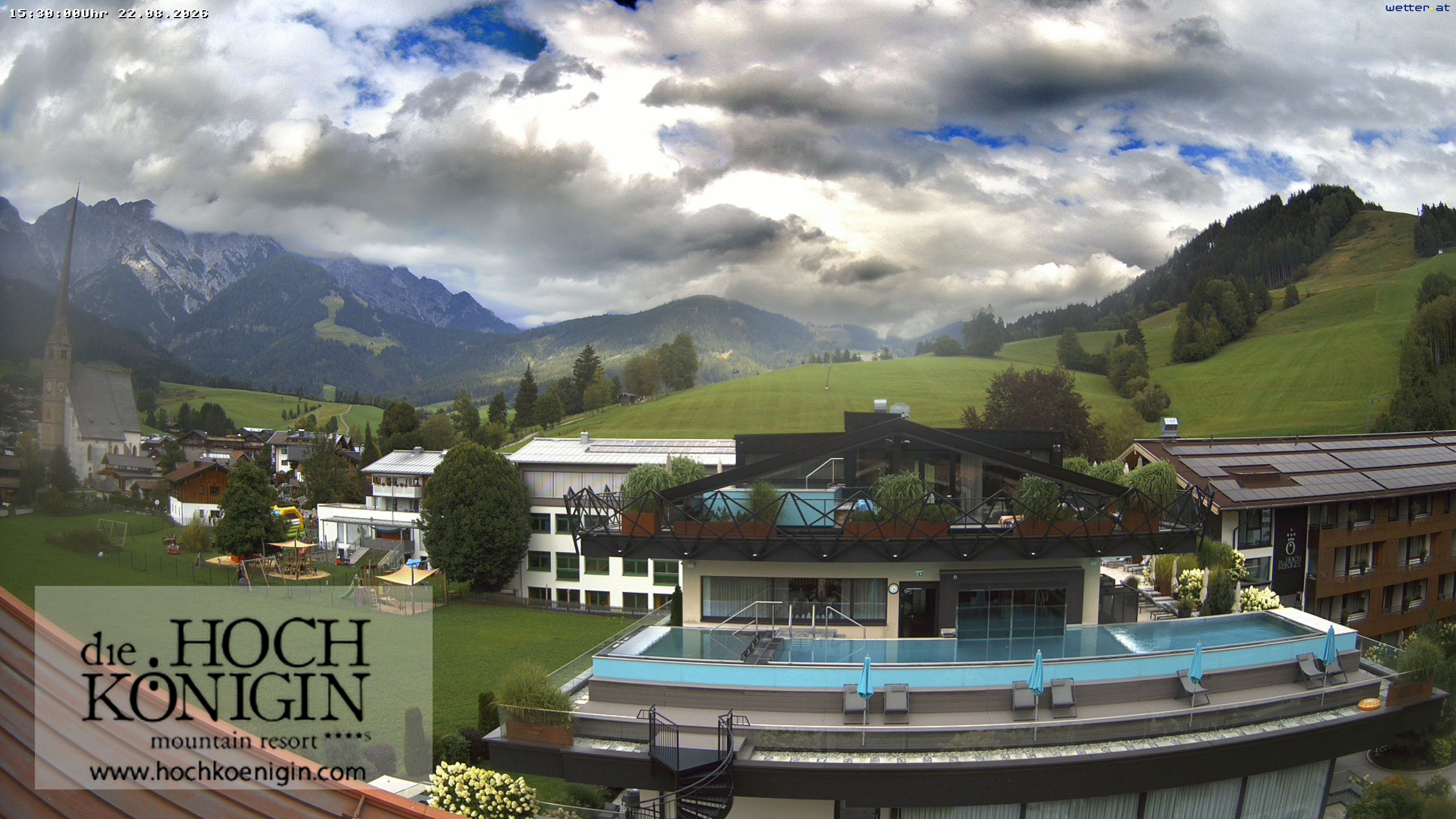 Archiv Foto Webcam Maria Alm: Ausblick Hotel Hochkönigin
