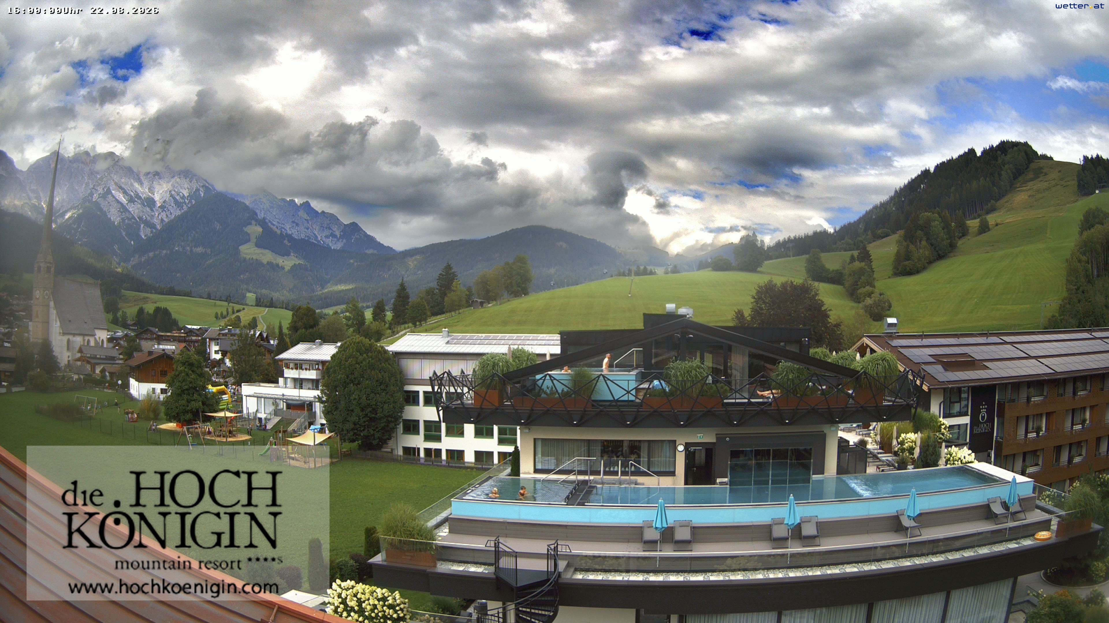 Archiv Foto Webcam Maria Alm: Ausblick Hotel Hochkönigin