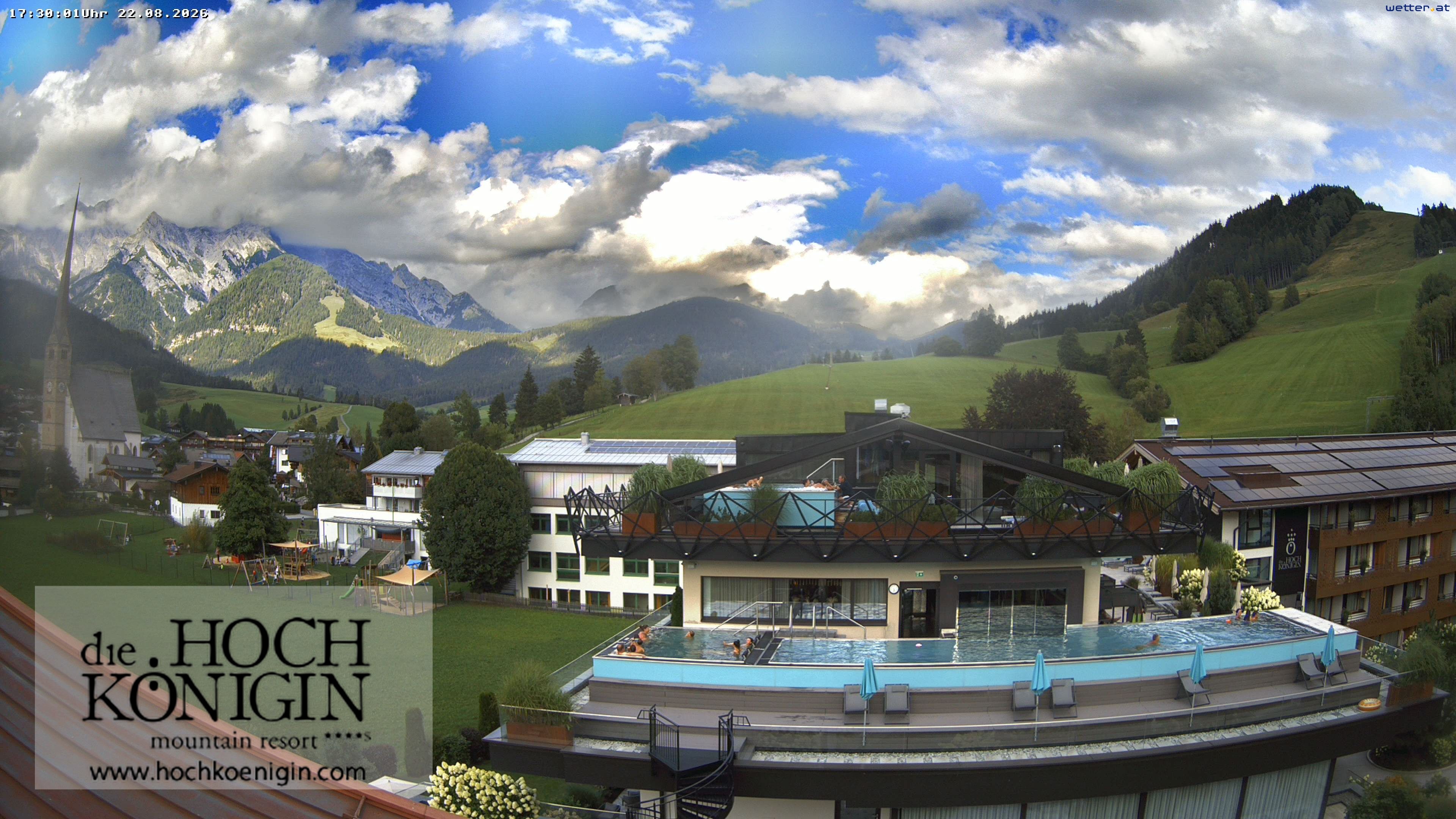 Archiv Foto Webcam Maria Alm: Ausblick Hotel Hochkönigin