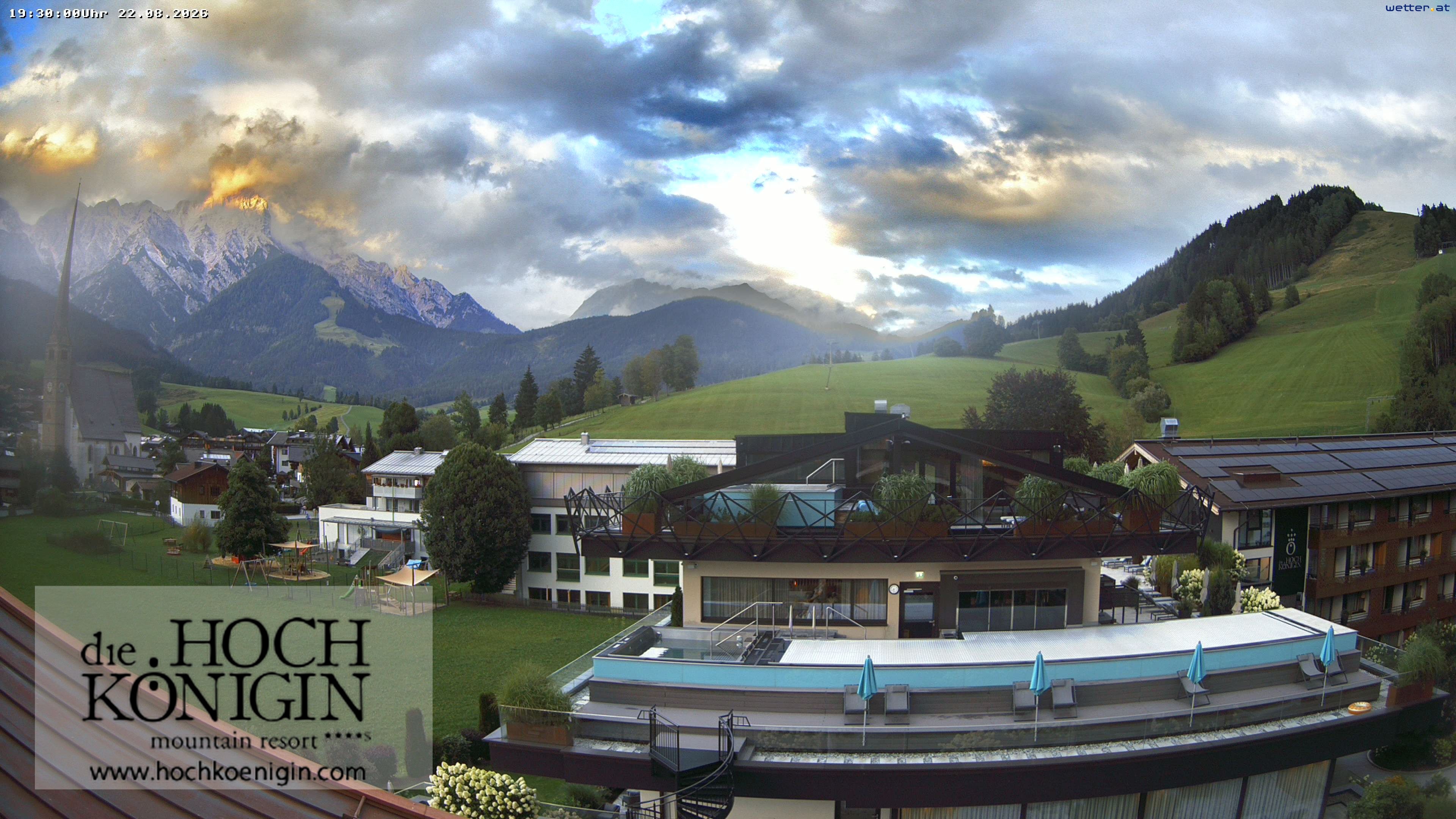 Archiv Foto Webcam Maria Alm: Ausblick Hotel Hochkönigin