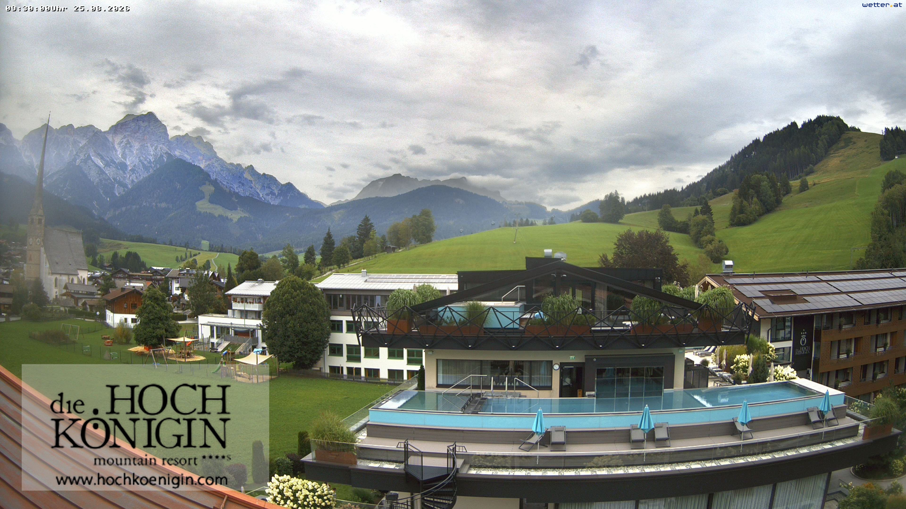 Archived image Webcam Maria Alm - View Hotel Hochkönigin