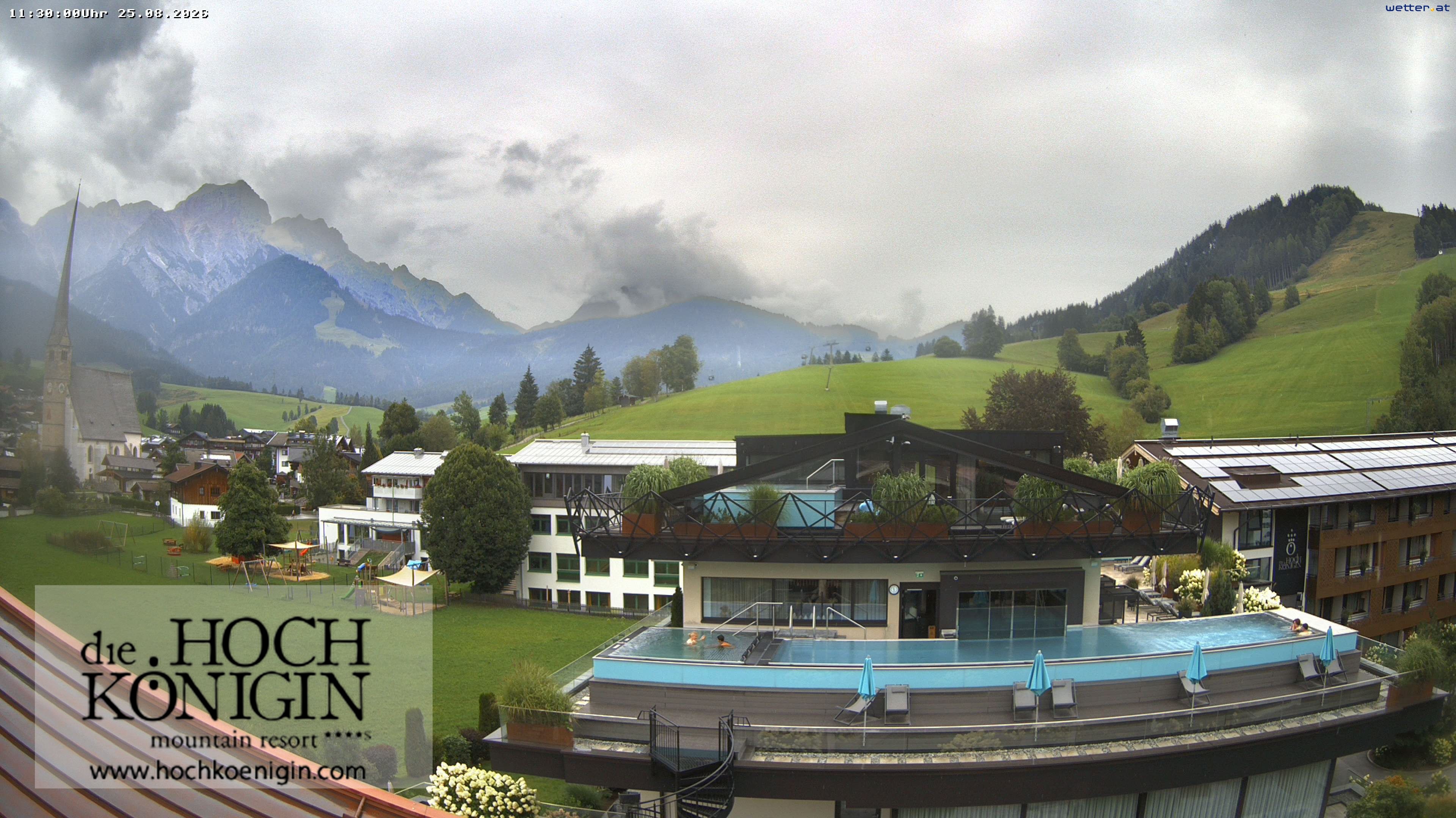 Archived image Webcam Maria Alm - View Hotel Hochkönigin
