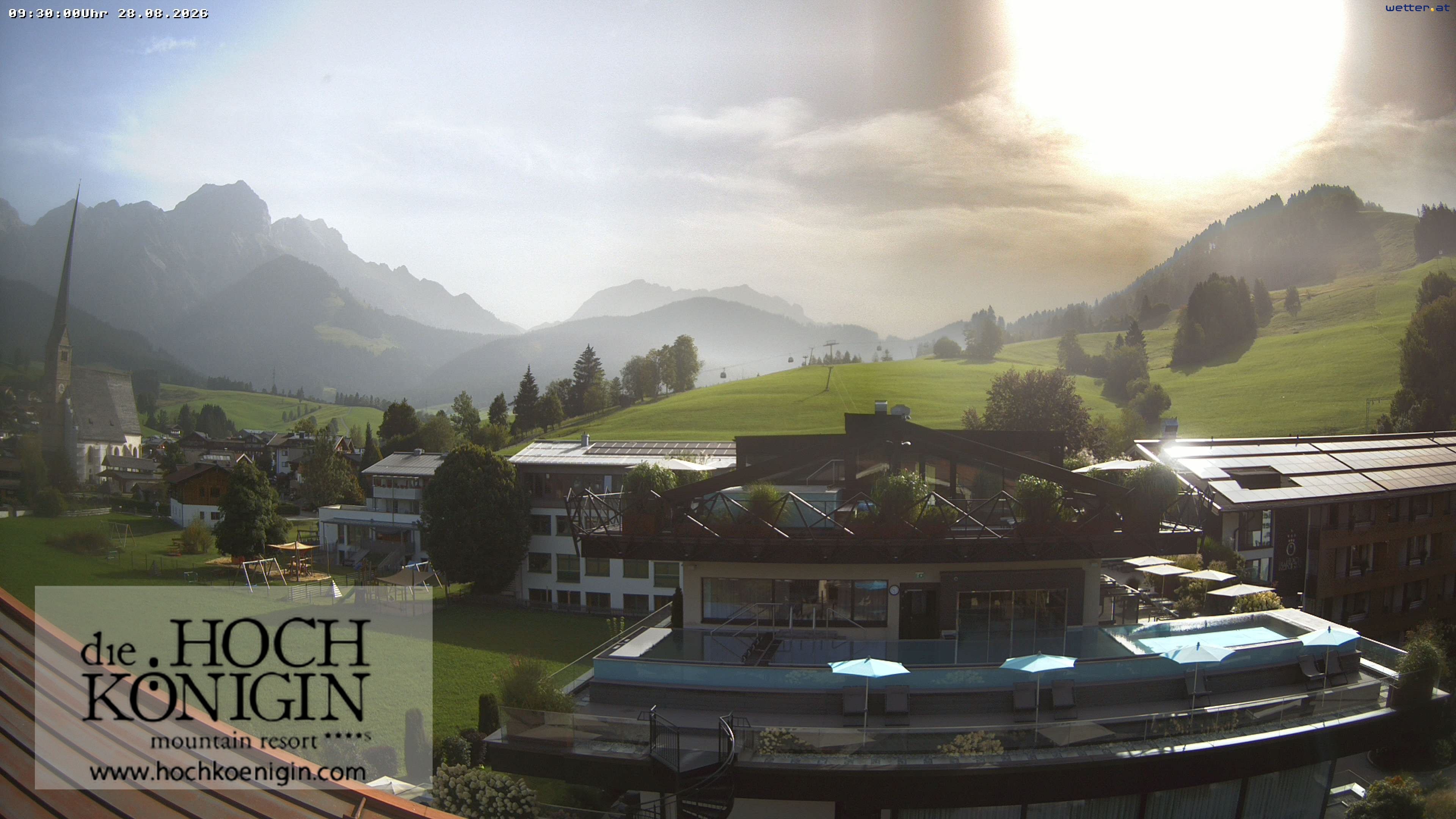 Archiv Foto Webcam Maria Alm: Ausblick Hotel Hochkönigin