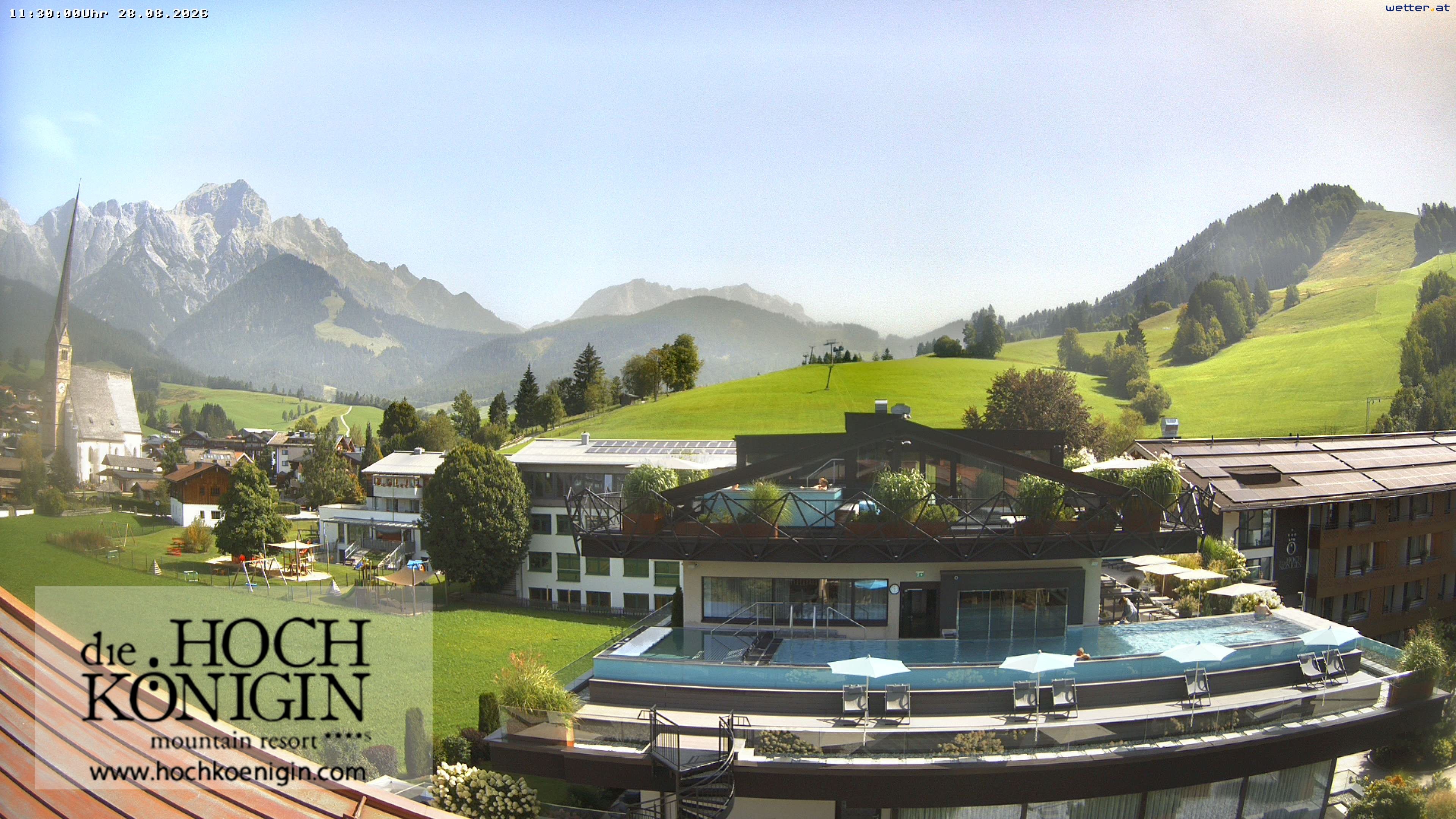 Archiv Foto Webcam Maria Alm: Ausblick Hotel Hochkönigin