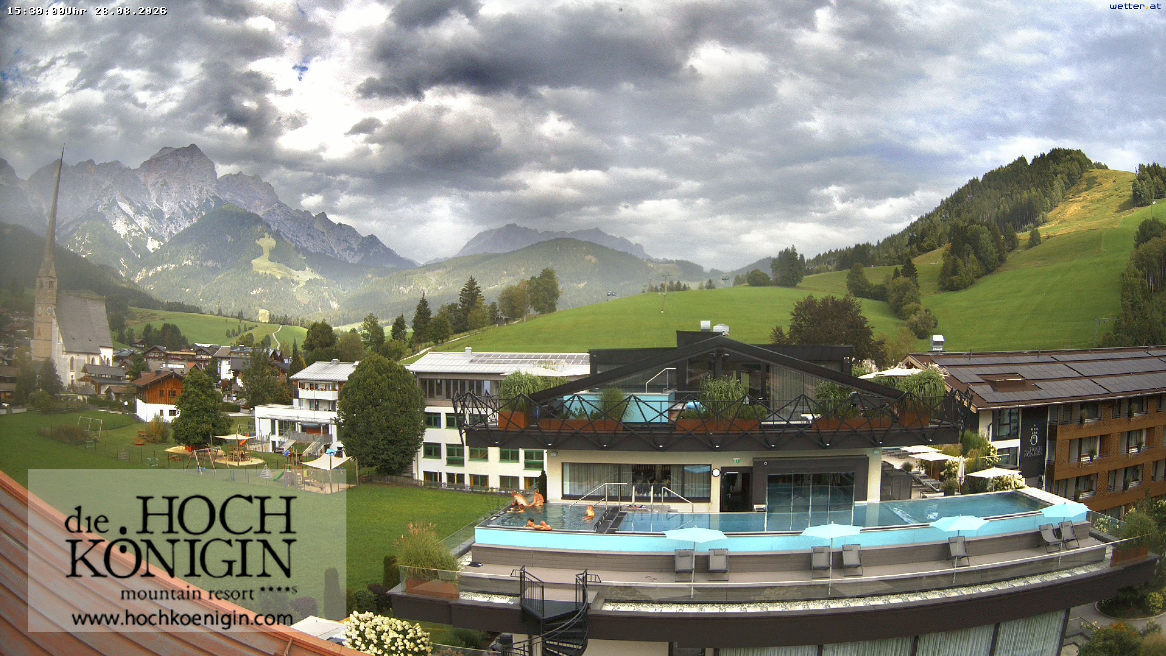 Archiv Foto Webcam Maria Alm: Ausblick Hotel Hochkönigin