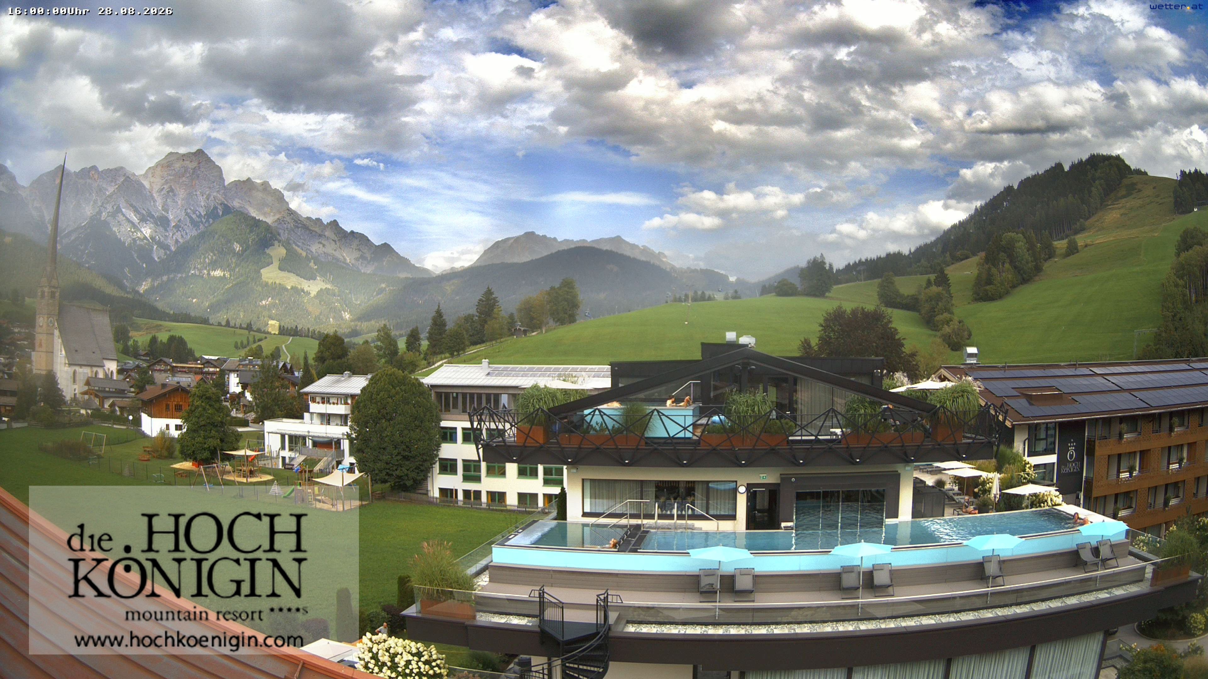 Archiv Foto Webcam Maria Alm: Ausblick Hotel Hochkönigin
