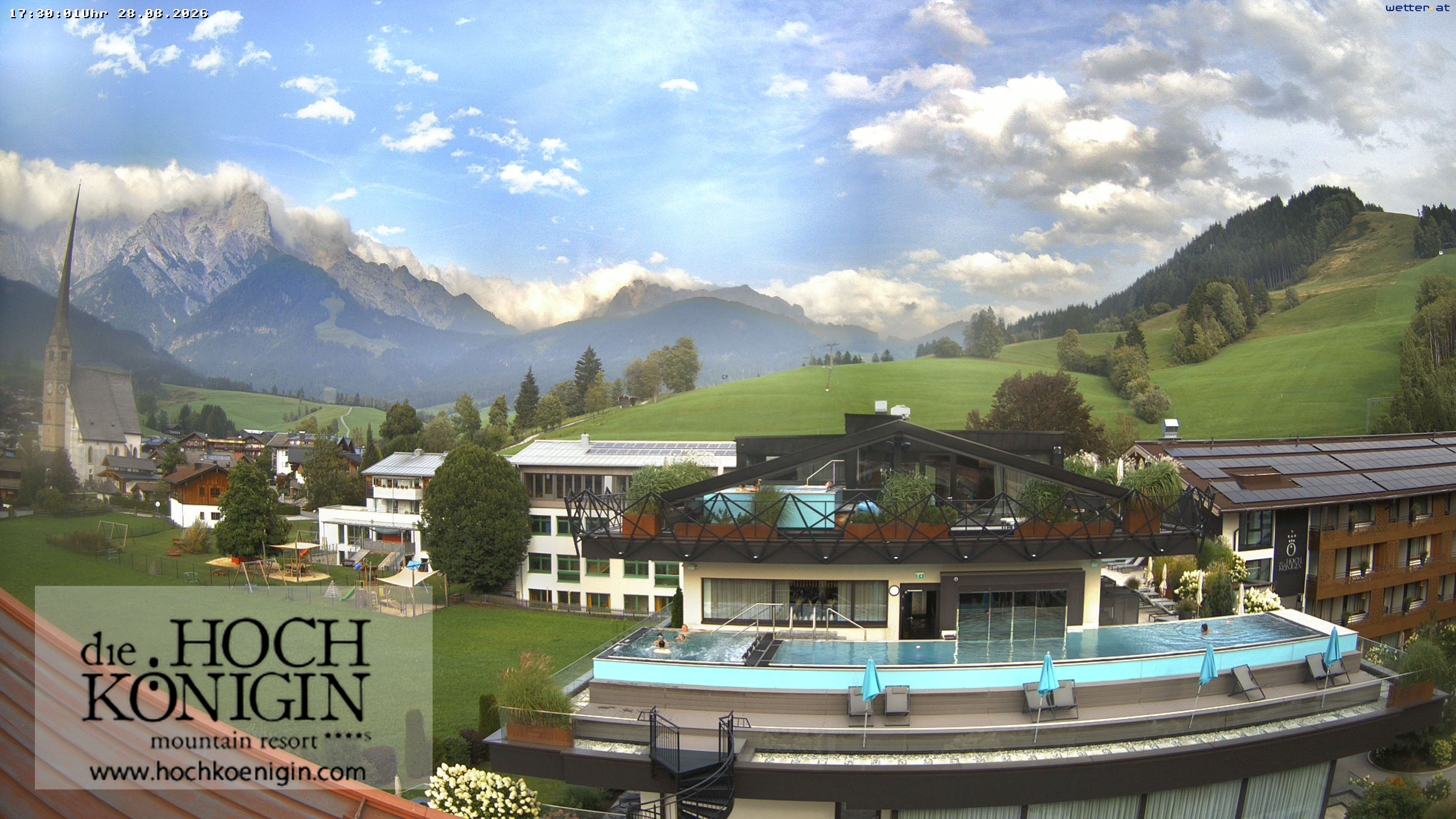 Archiv Foto Webcam Maria Alm: Ausblick Hotel Hochkönigin