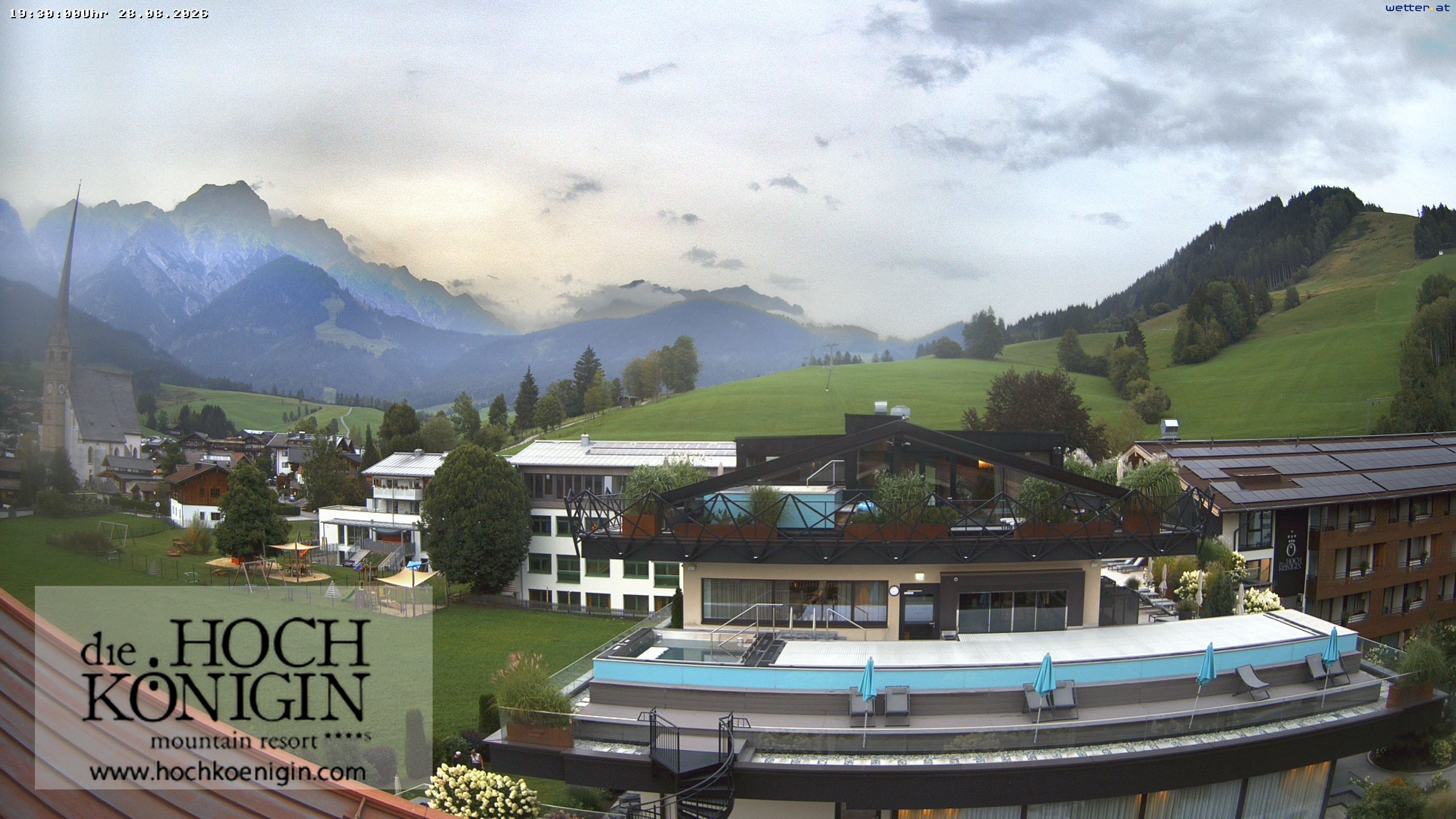 Archiv Foto Webcam Maria Alm: Ausblick Hotel Hochkönigin
