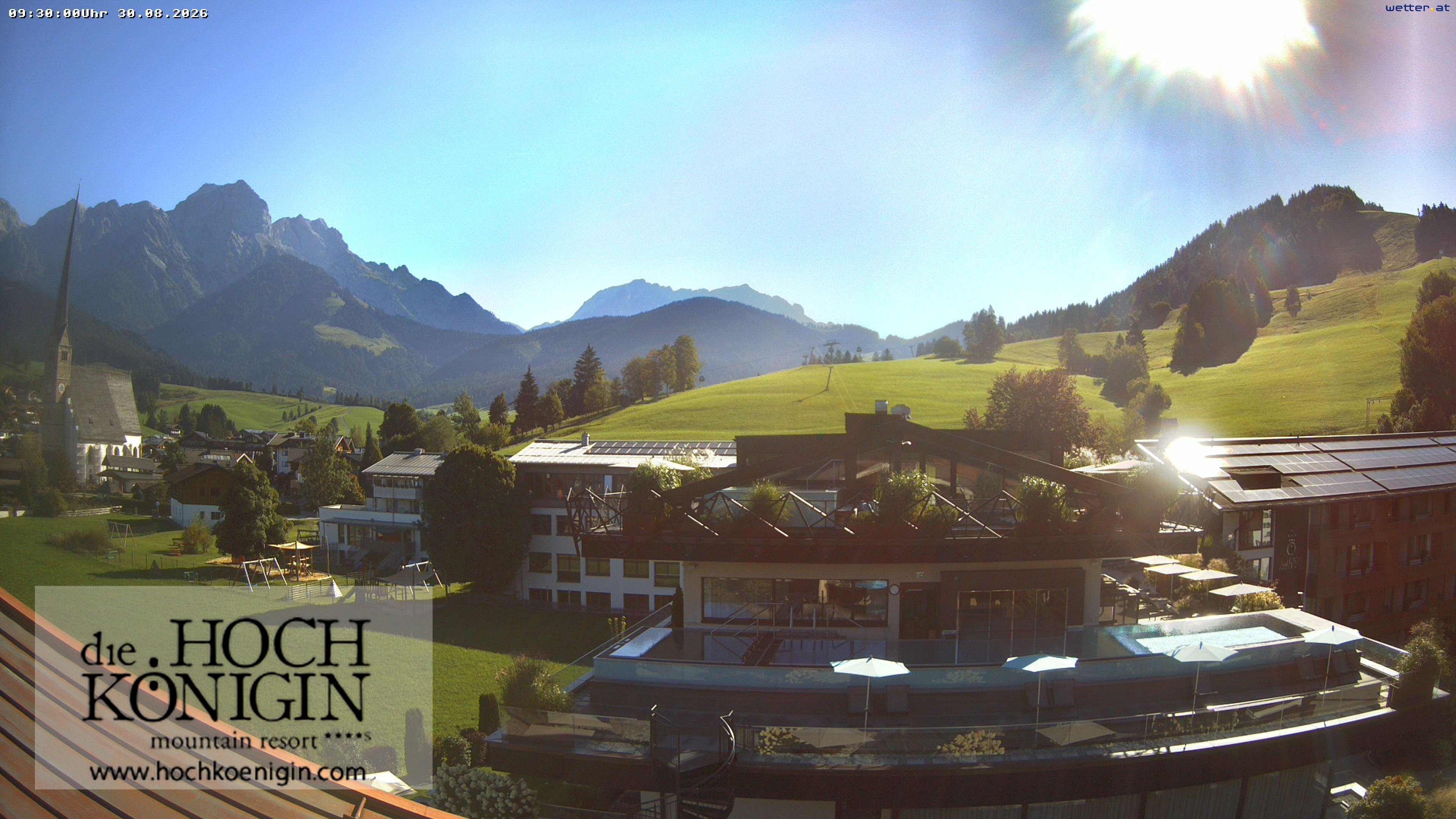 Archived image Webcam Maria Alm - View Hotel Hochkönigin