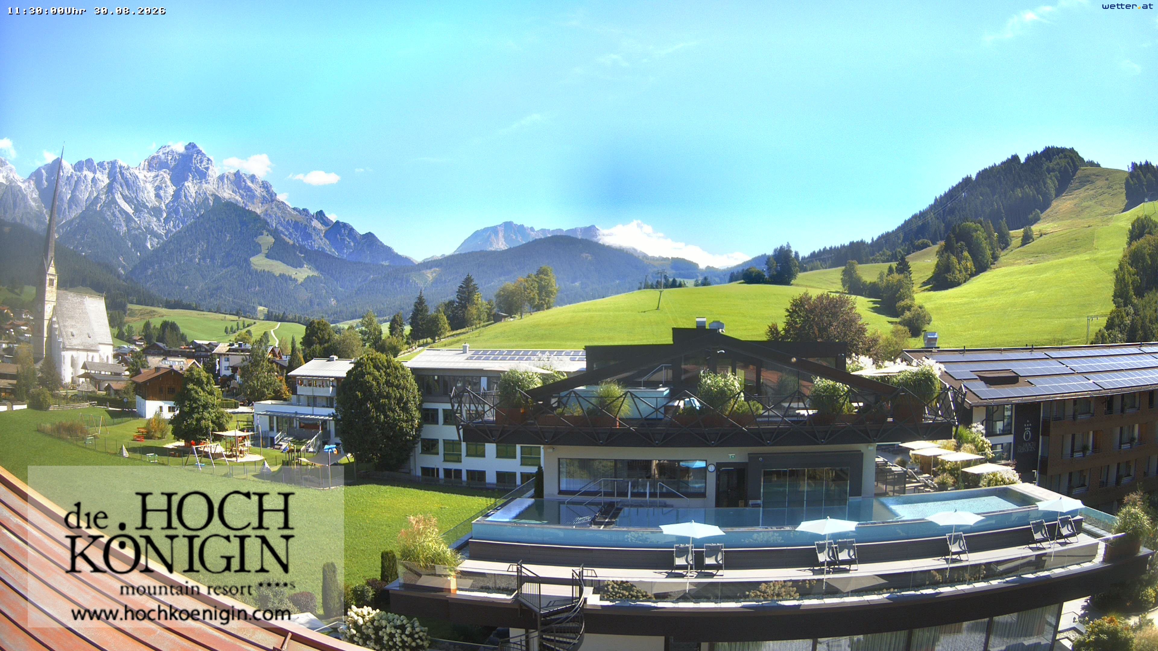 Archived image Webcam Maria Alm - View Hotel Hochkönigin