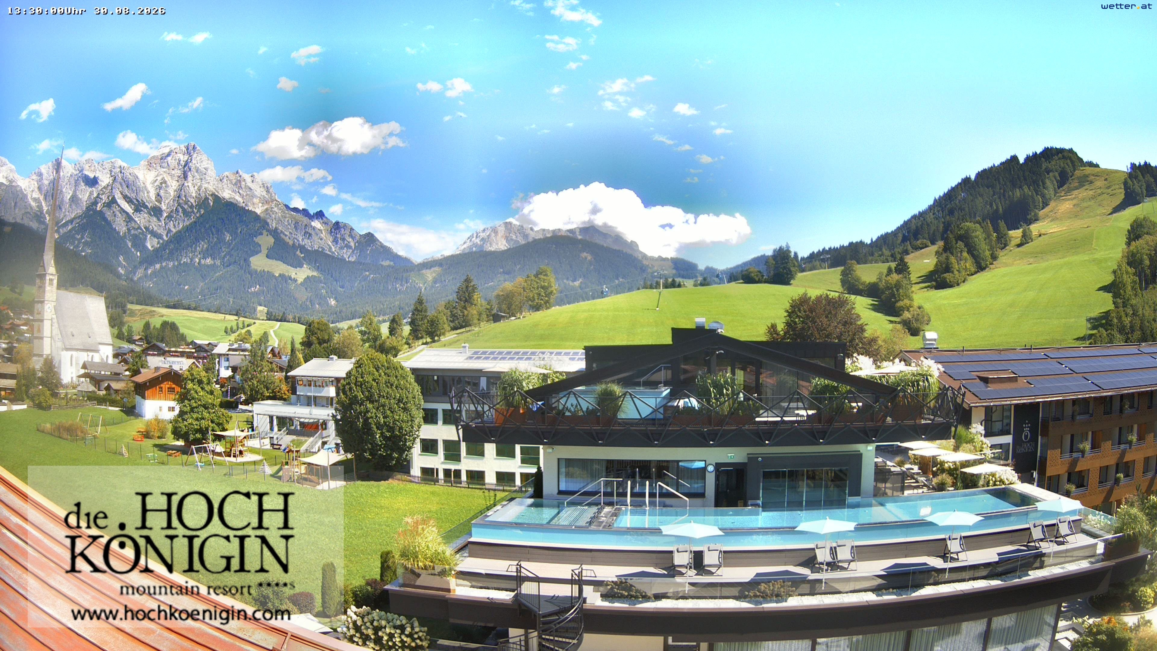 Archived image Webcam Maria Alm - View Hotel Hochkönigin