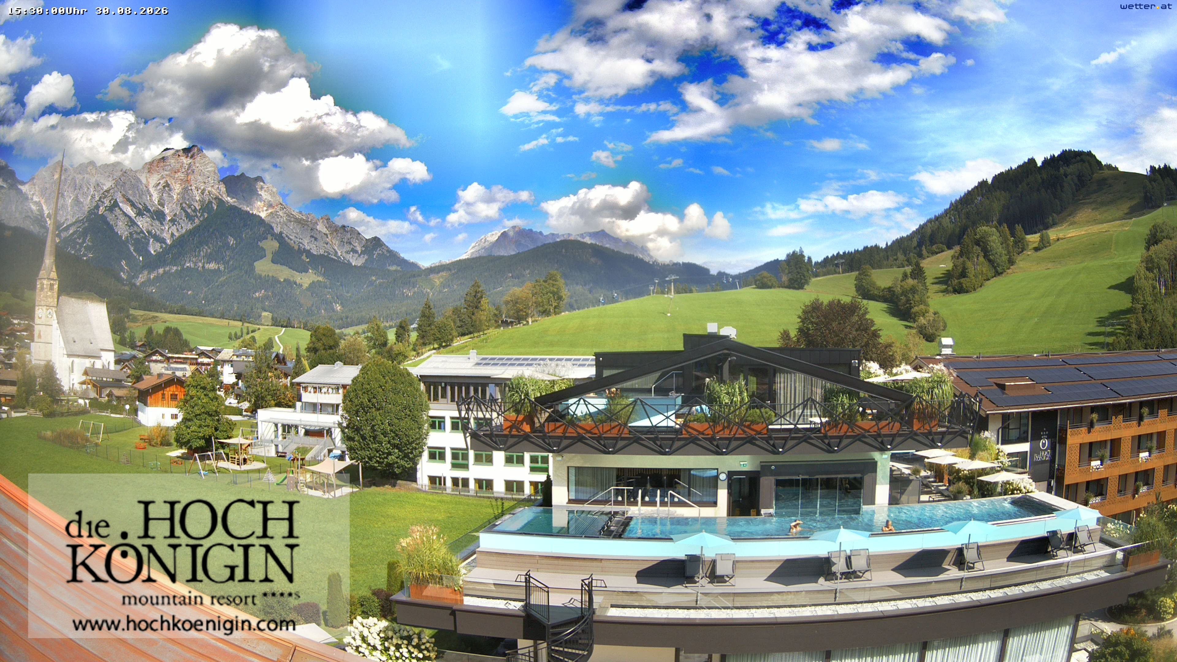 Archived image Webcam Maria Alm - View Hotel Hochkönigin