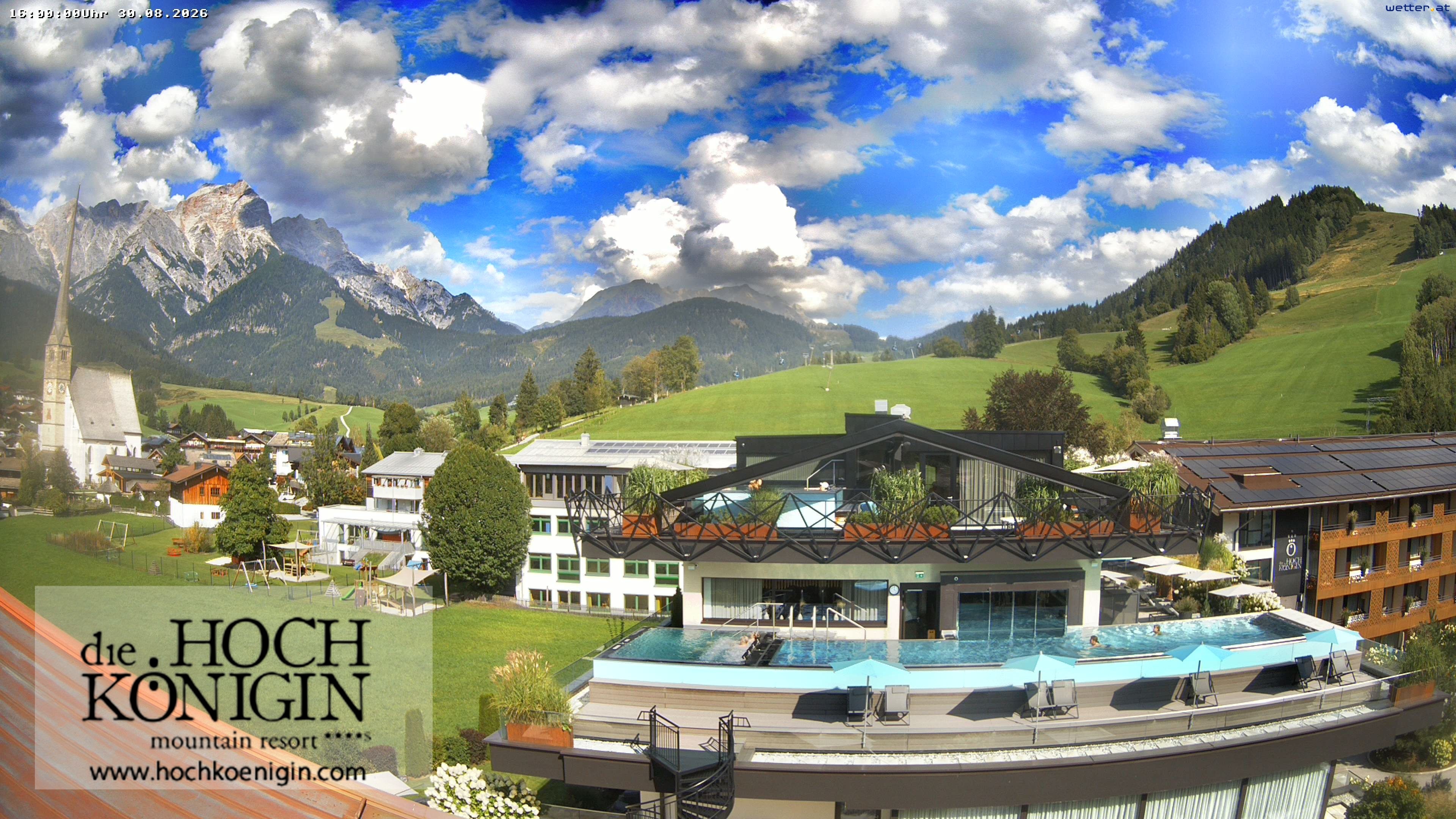 Archived image Webcam Maria Alm - View Hotel Hochkönigin