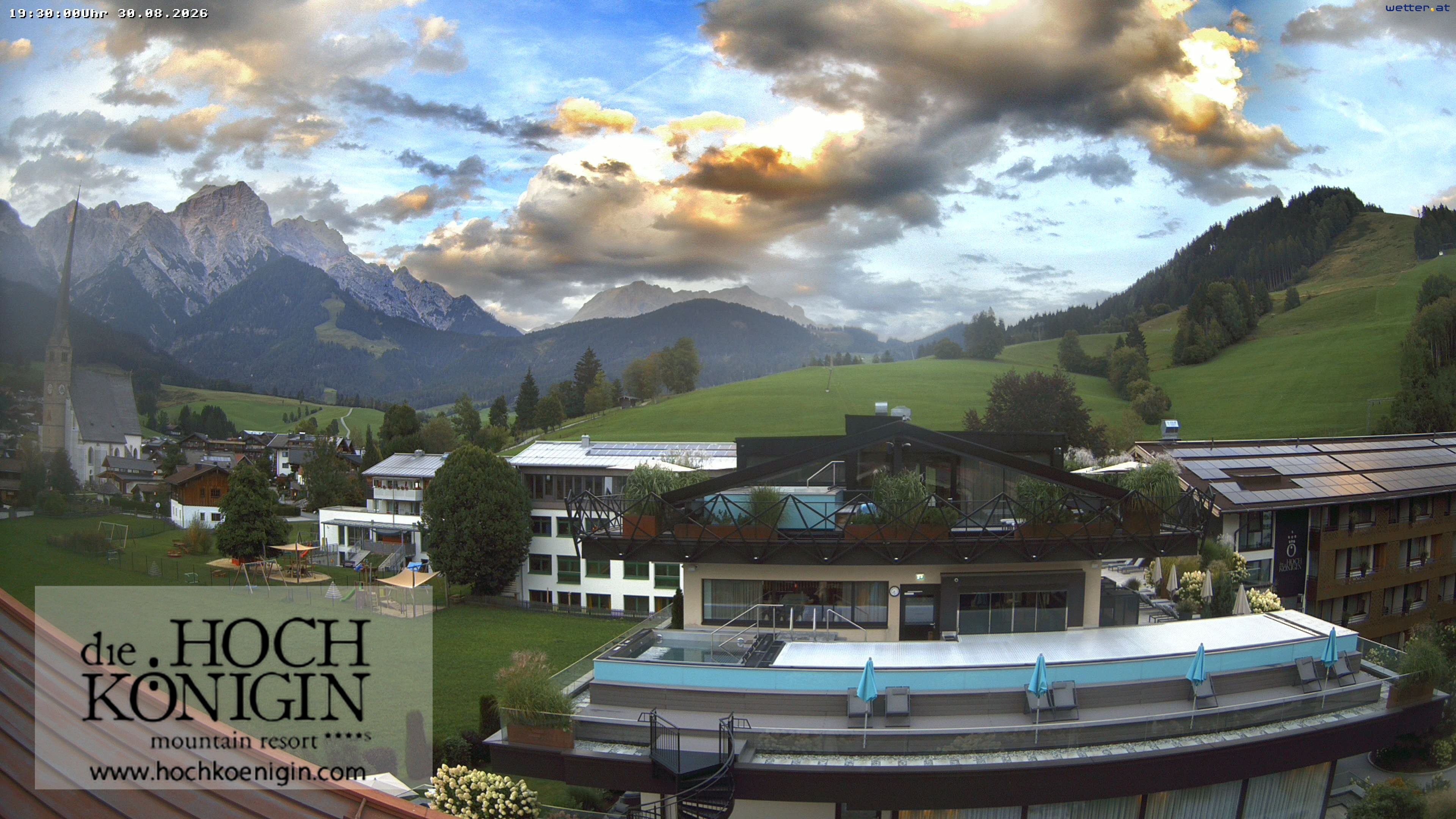 Archived image Webcam Maria Alm - View Hotel Hochkönigin
