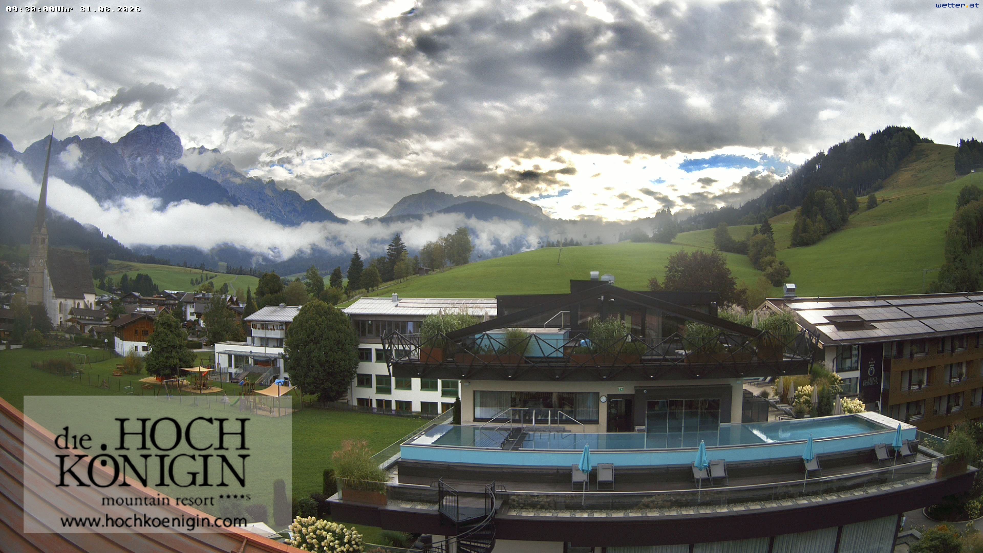 Archiv Foto Webcam Maria Alm: Ausblick Hotel Hochkönigin