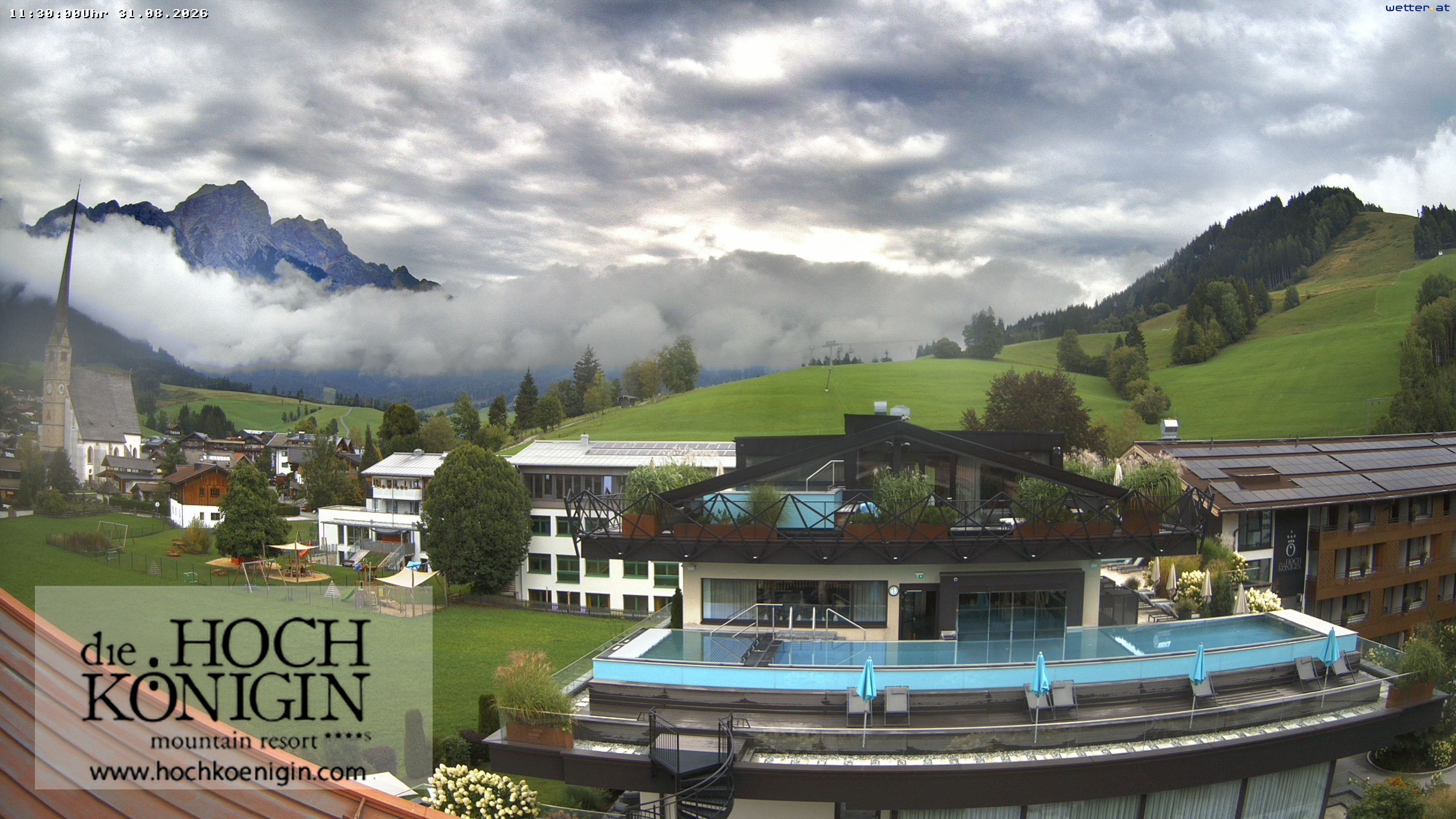 Archiv Foto Webcam Maria Alm: Ausblick Hotel Hochkönigin