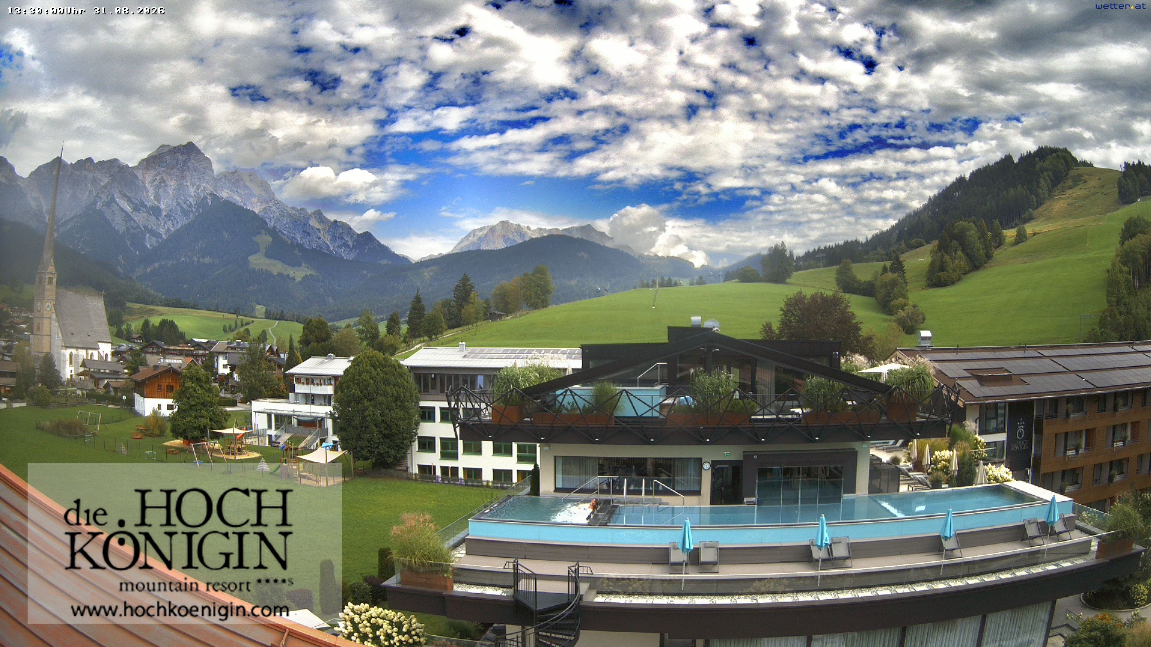 Archiv Foto Webcam Maria Alm: Ausblick Hotel Hochkönigin