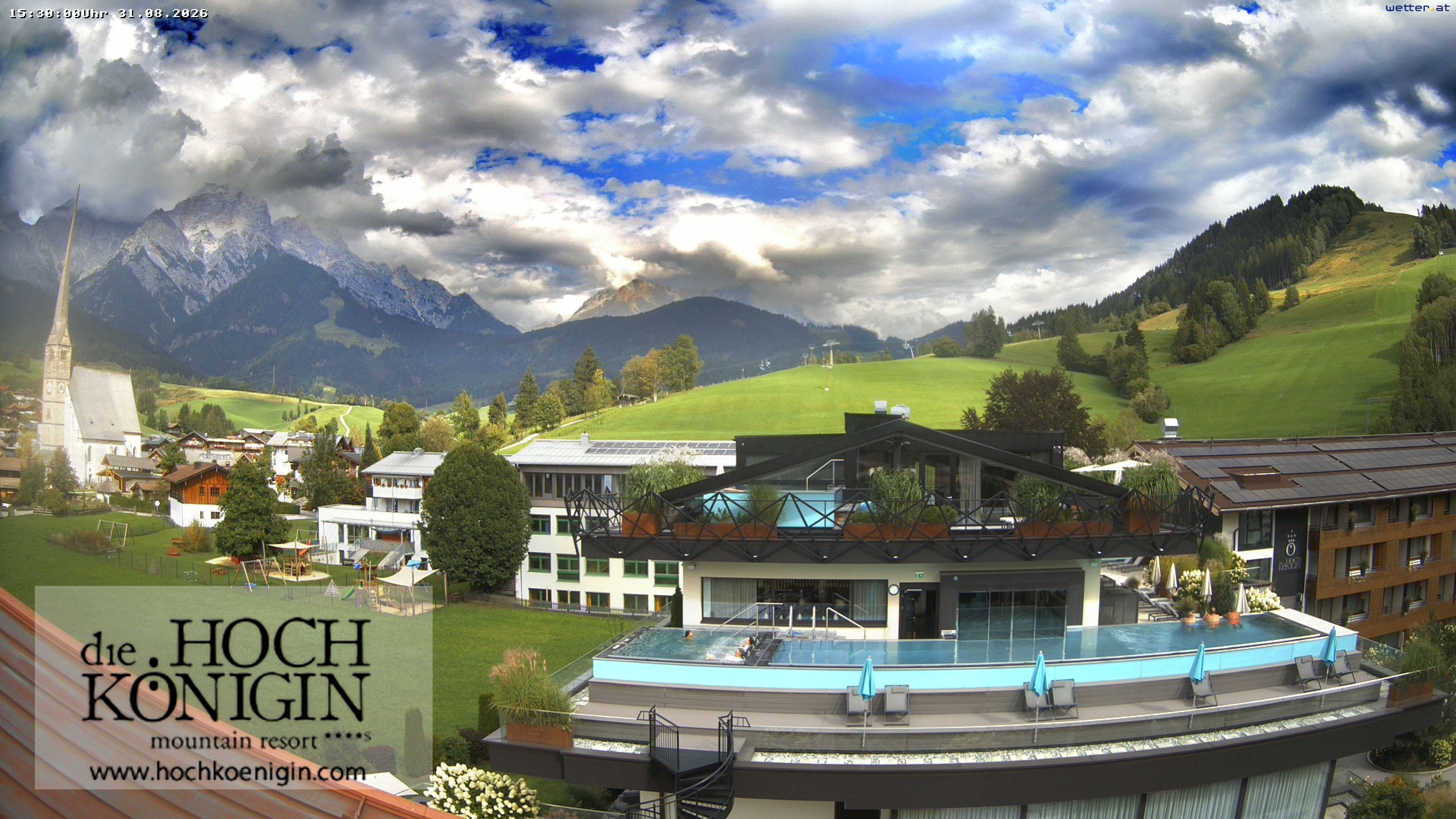 Archiv Foto Webcam Maria Alm: Ausblick Hotel Hochkönigin