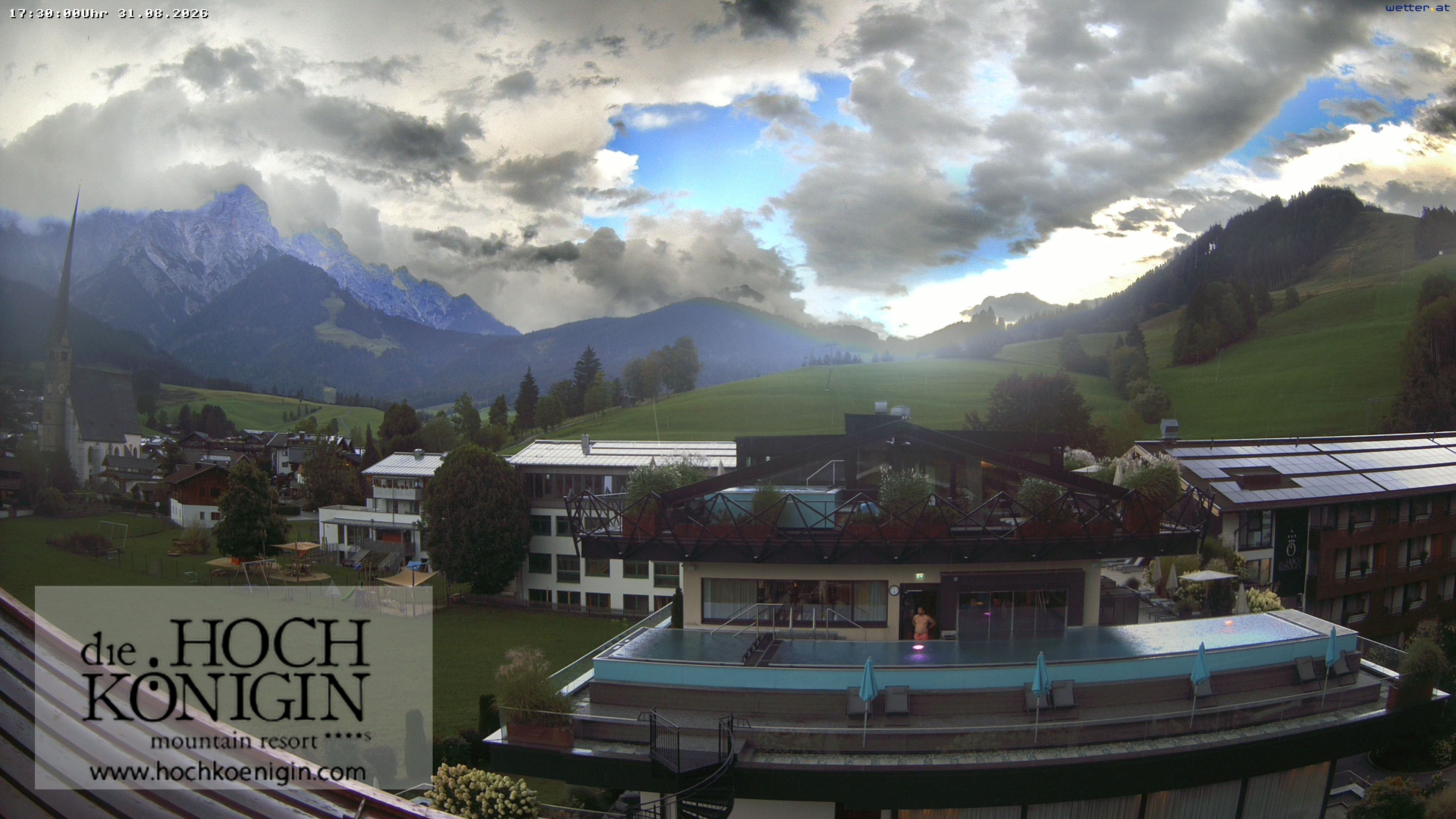 Archiv Foto Webcam Maria Alm: Ausblick Hotel Hochkönigin