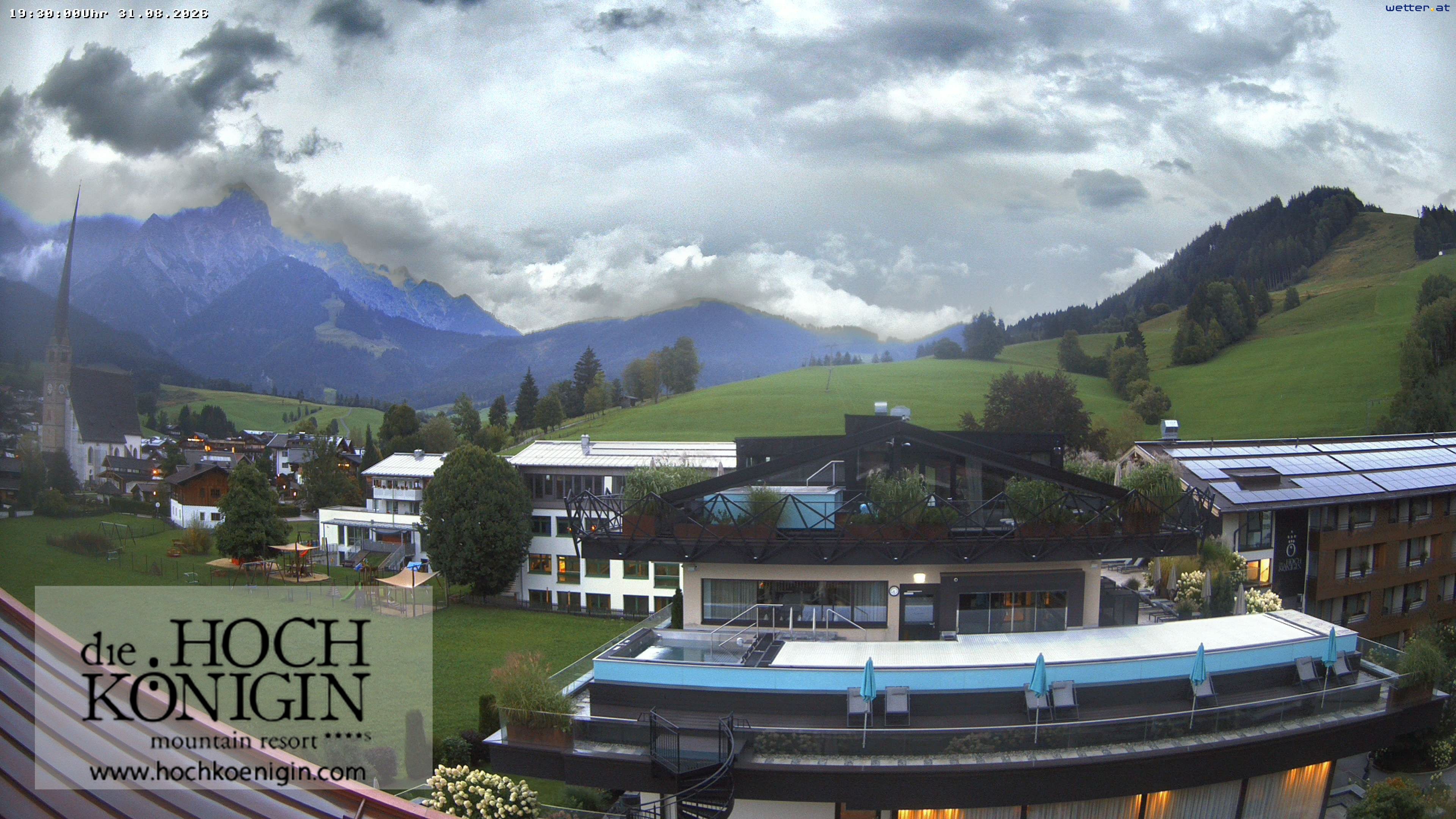 Archiv Foto Webcam Maria Alm: Ausblick Hotel Hochkönigin