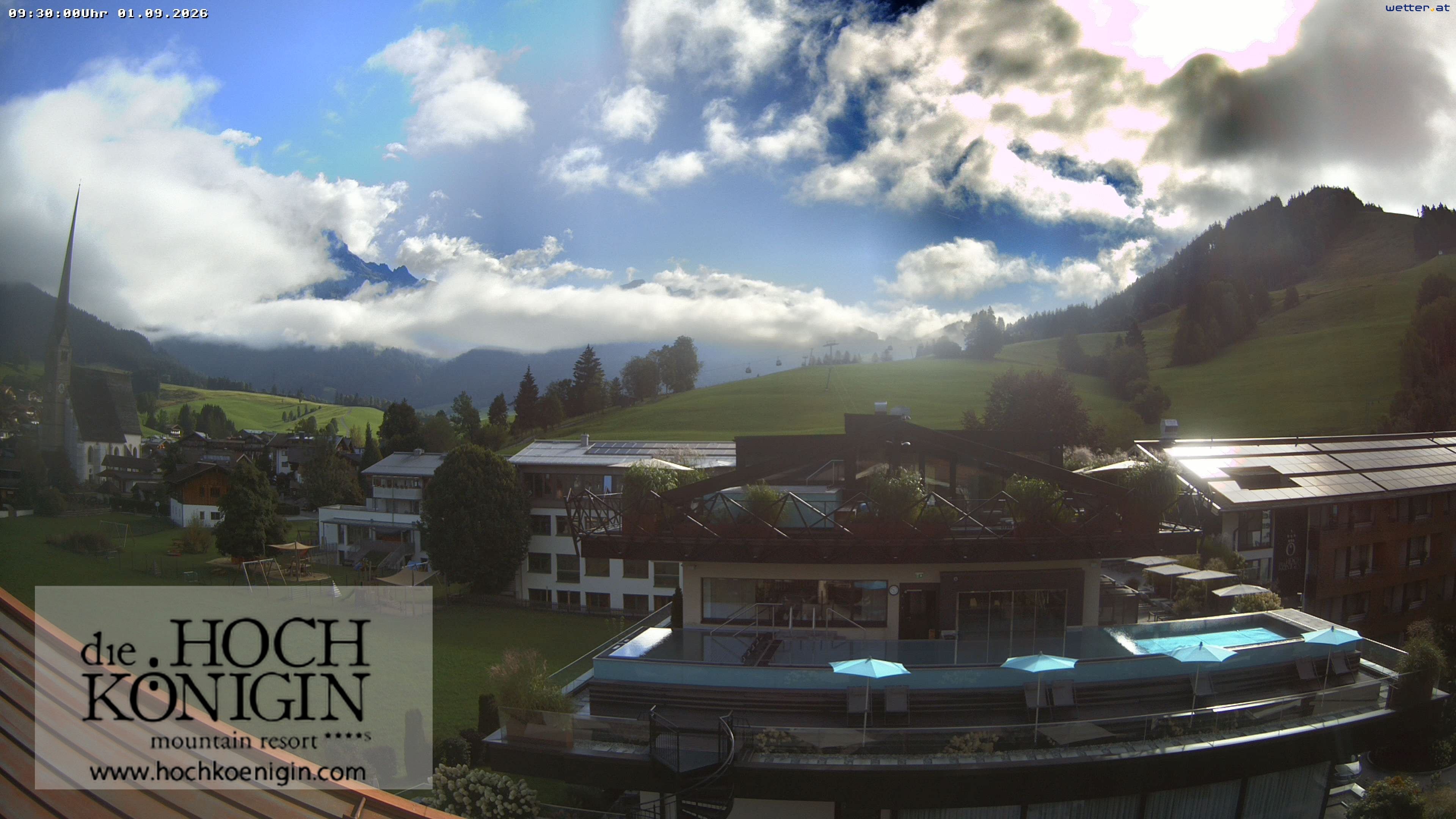 Archiv Foto Webcam Maria Alm: Ausblick Hotel Hochkönigin