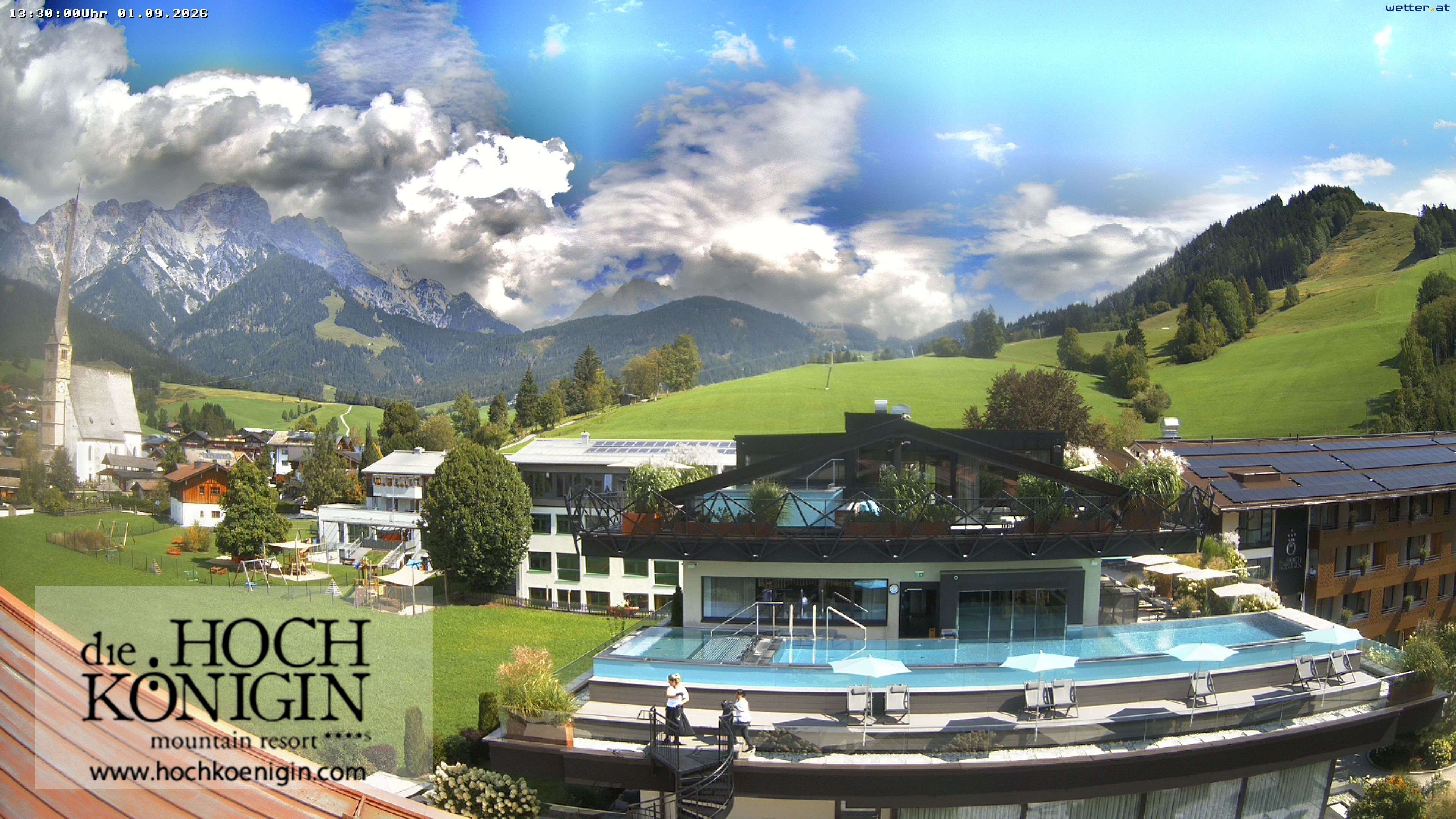Archiv Foto Webcam Maria Alm: Ausblick Hotel Hochkönigin