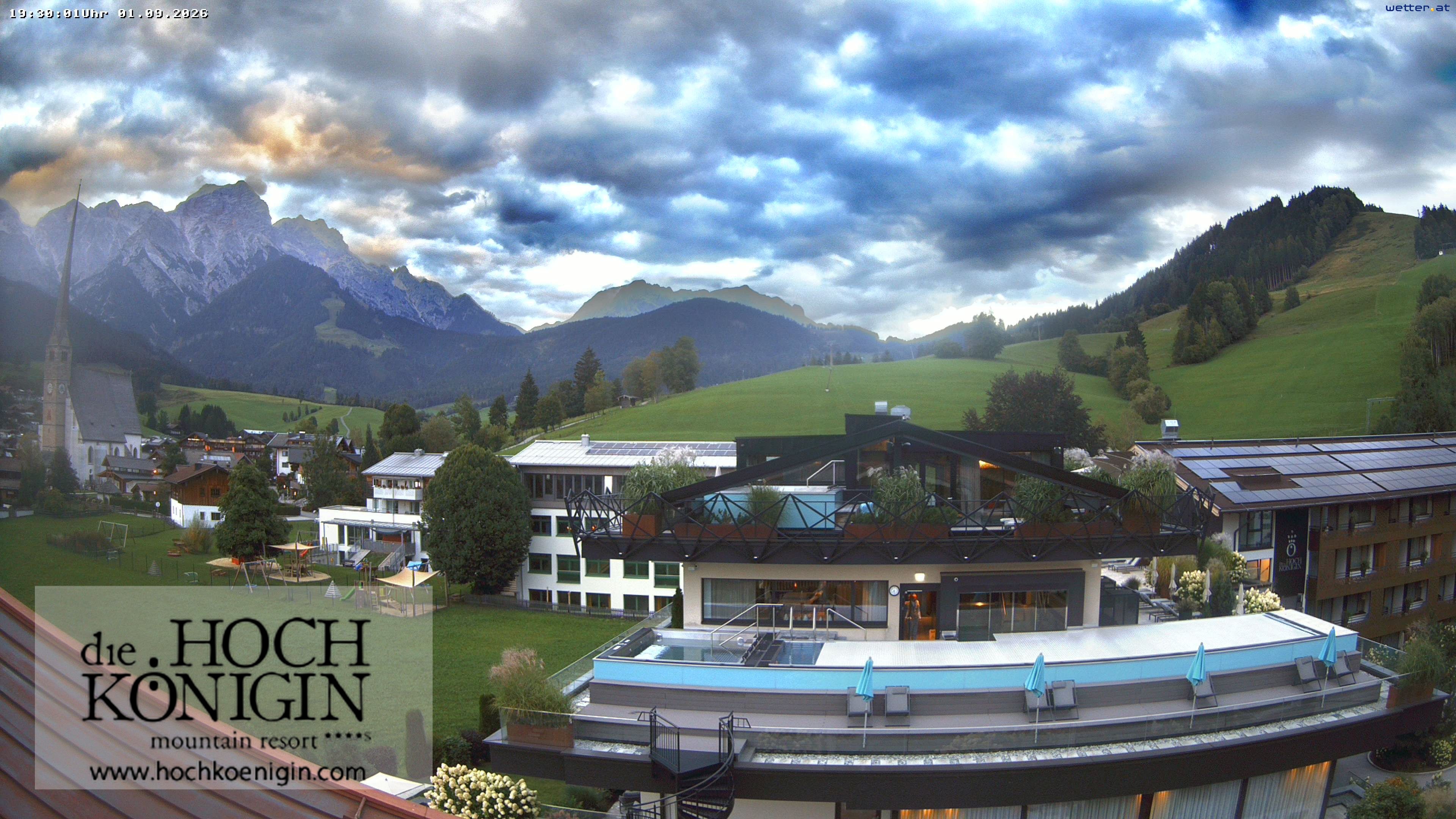 Archiv Foto Webcam Maria Alm: Ausblick Hotel Hochkönigin