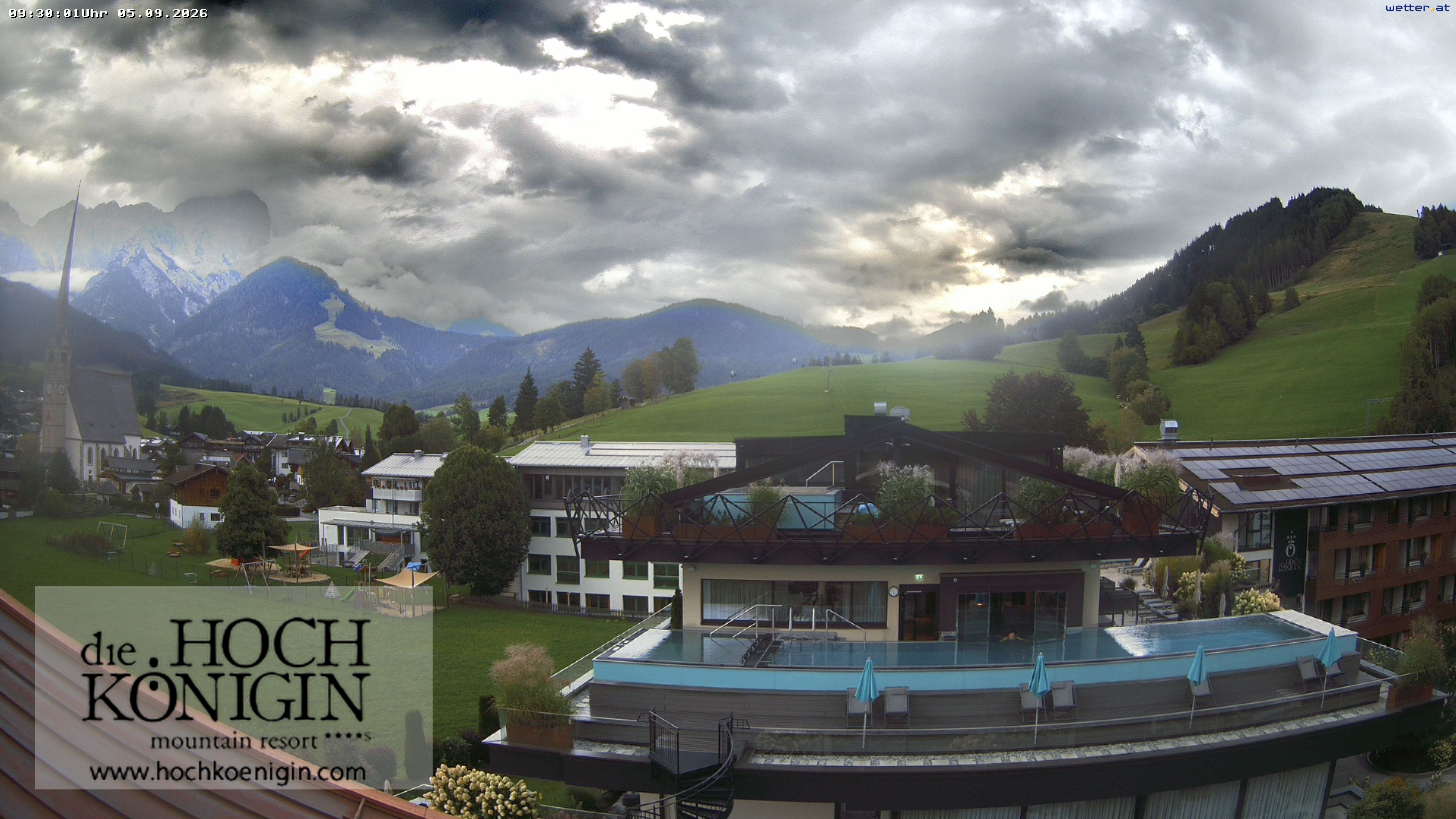 Archived image Webcam Maria Alm - View Hotel Hochkönigin