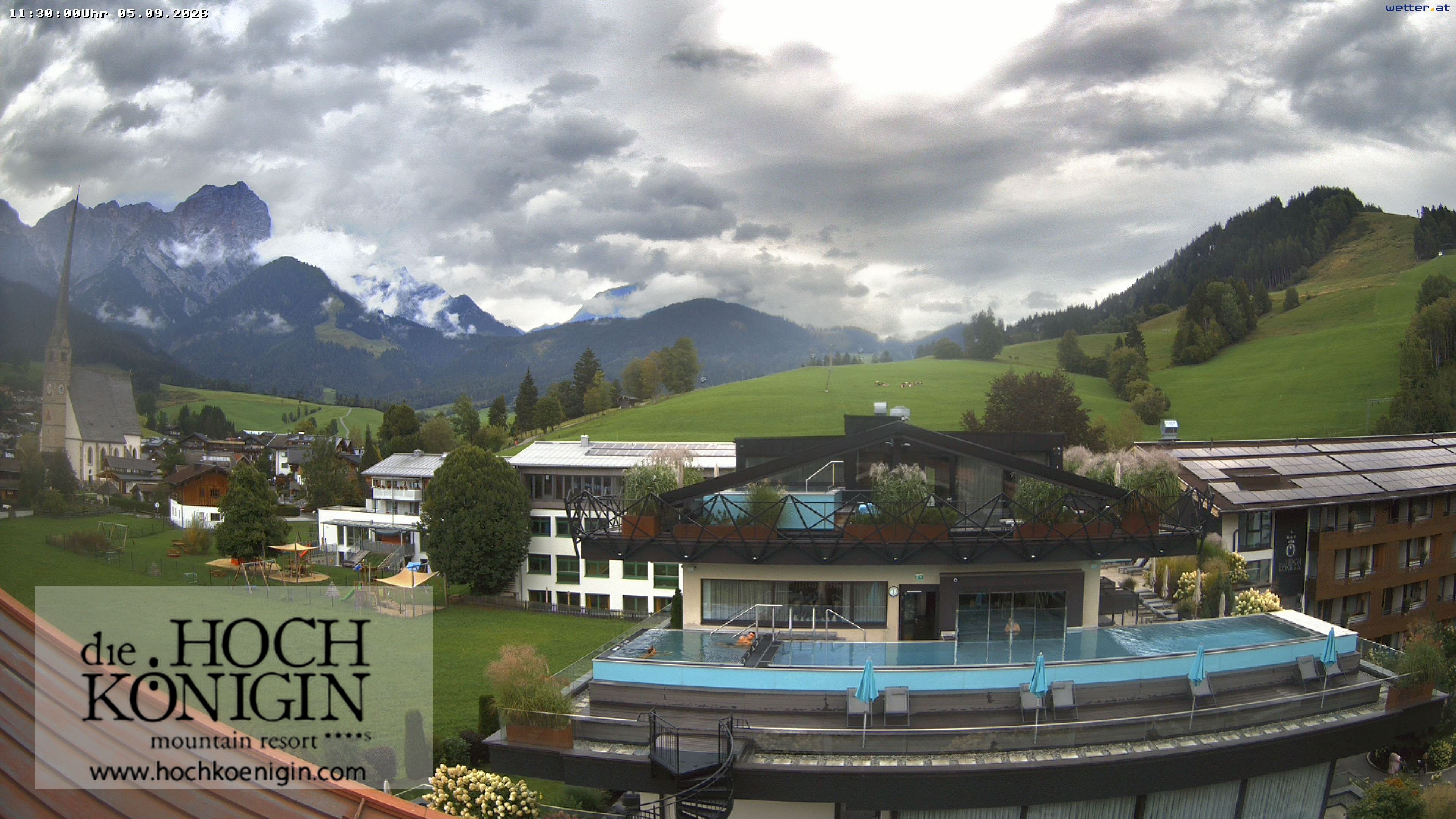 Archived image Webcam Maria Alm - View Hotel Hochkönigin