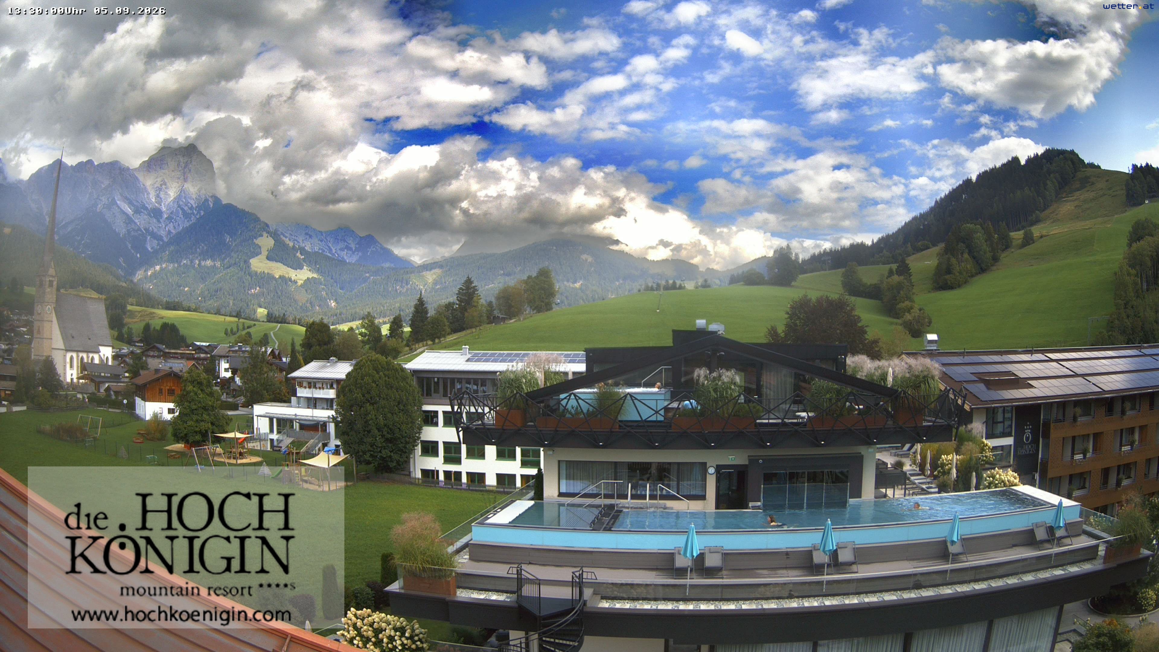 Archived image Webcam Maria Alm - View Hotel Hochkönigin