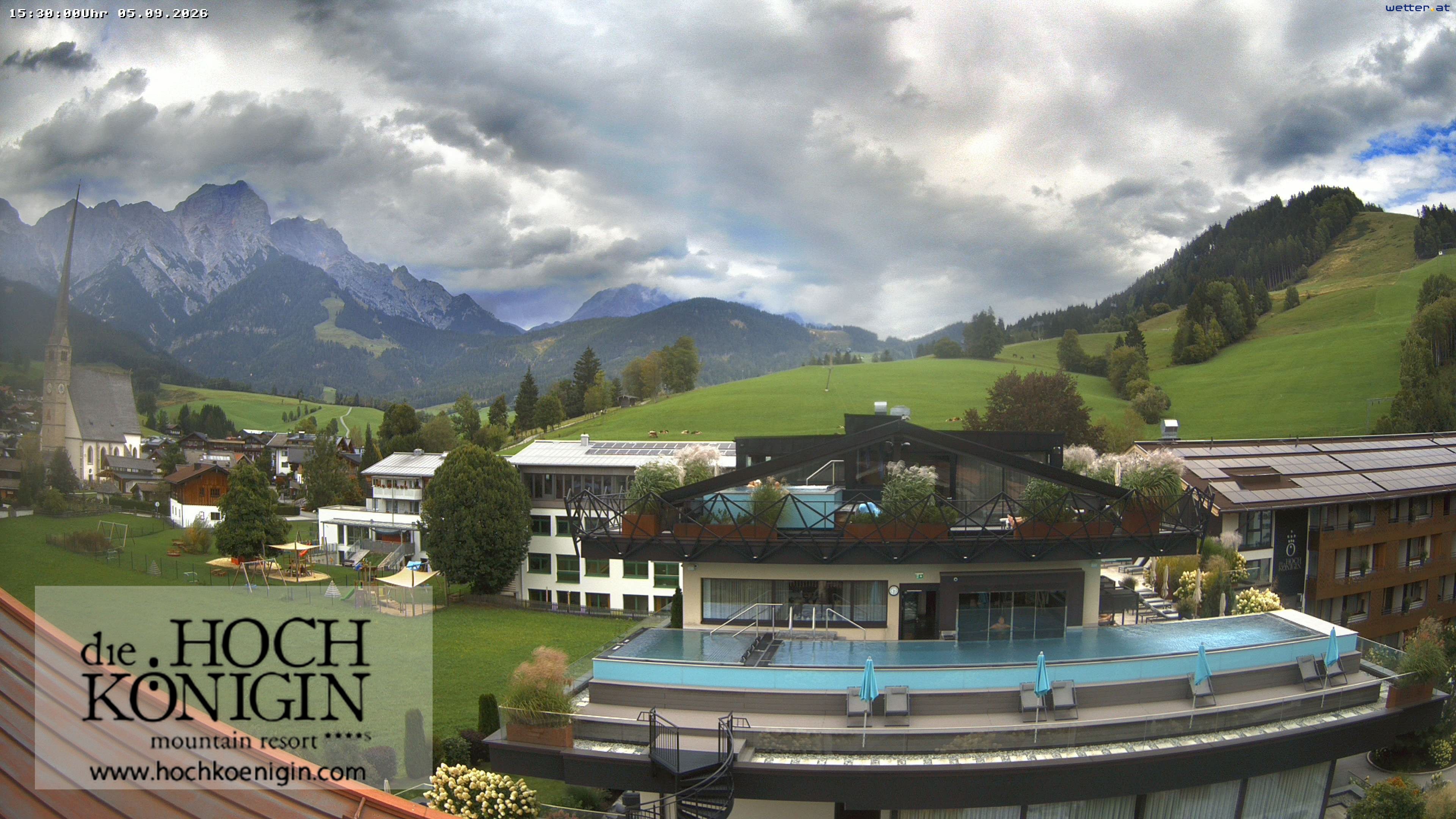 Archived image Webcam Maria Alm - View Hotel Hochkönigin