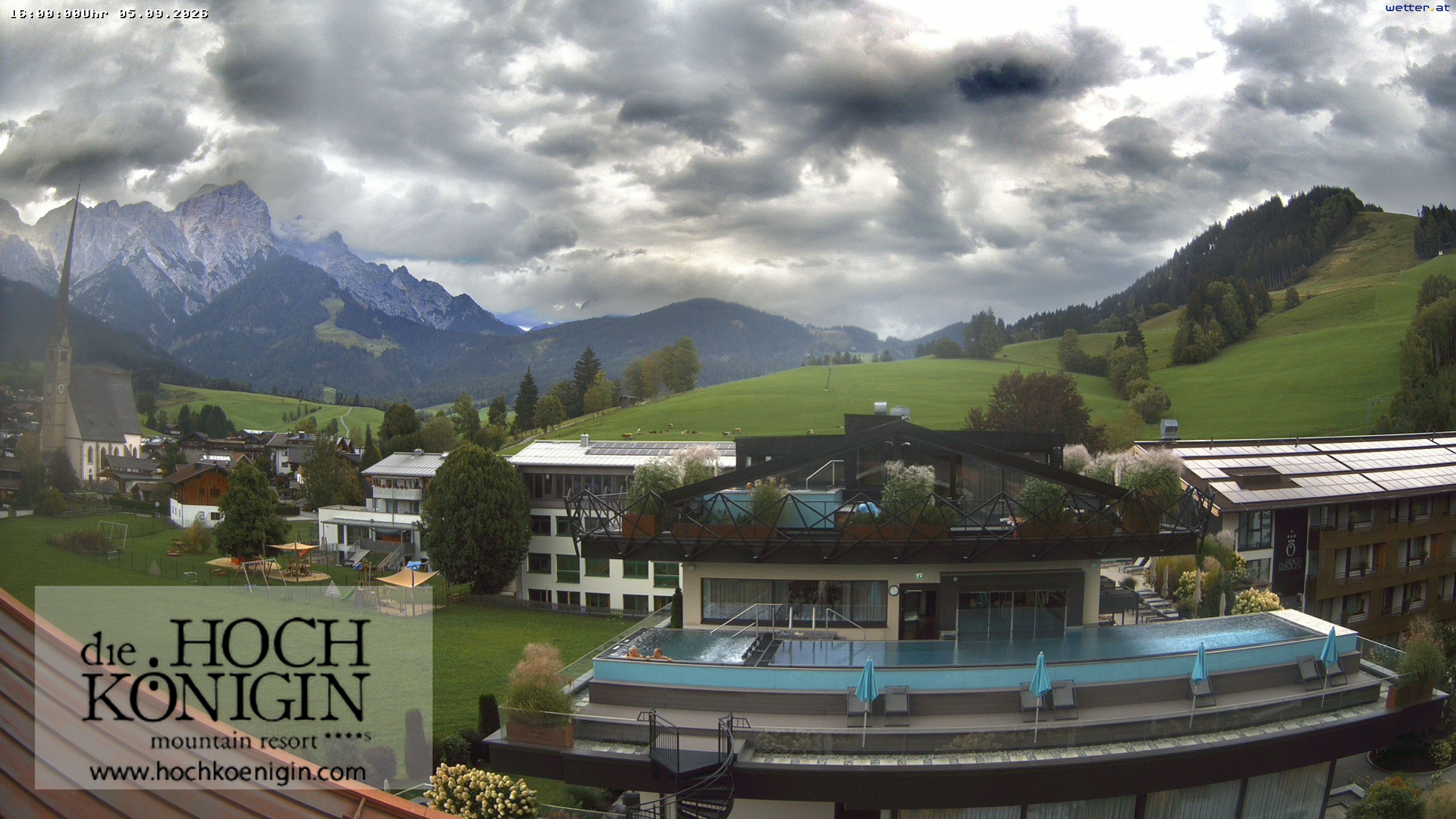 Archived image Webcam Maria Alm - View Hotel Hochkönigin