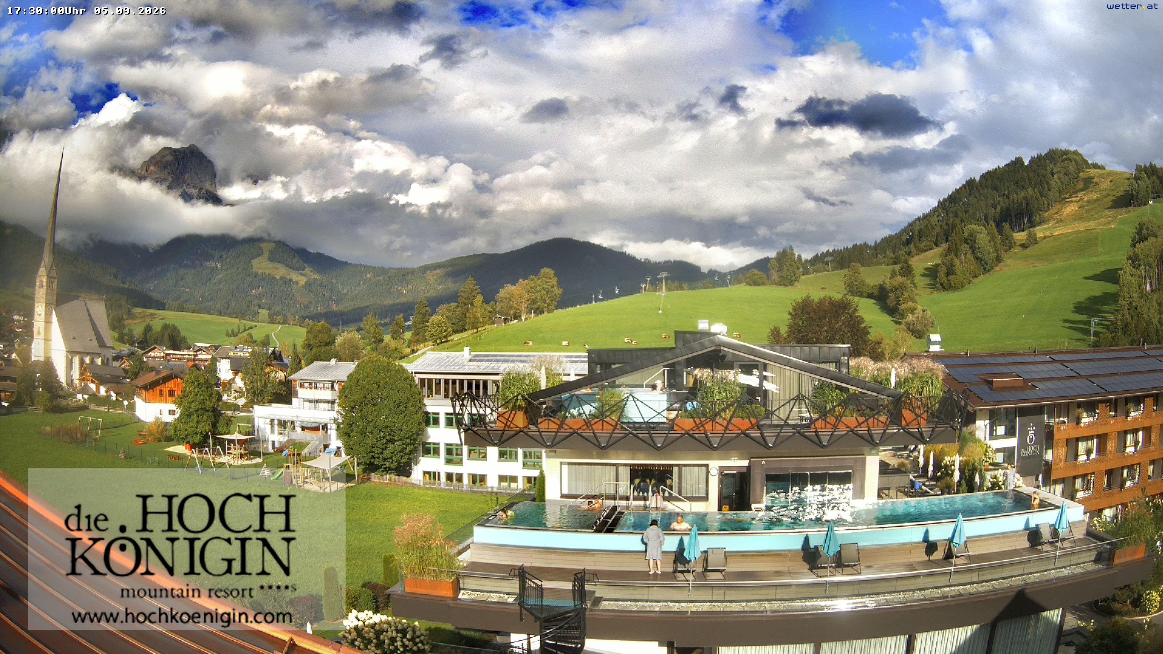 Archived image Webcam Maria Alm - View Hotel Hochkönigin