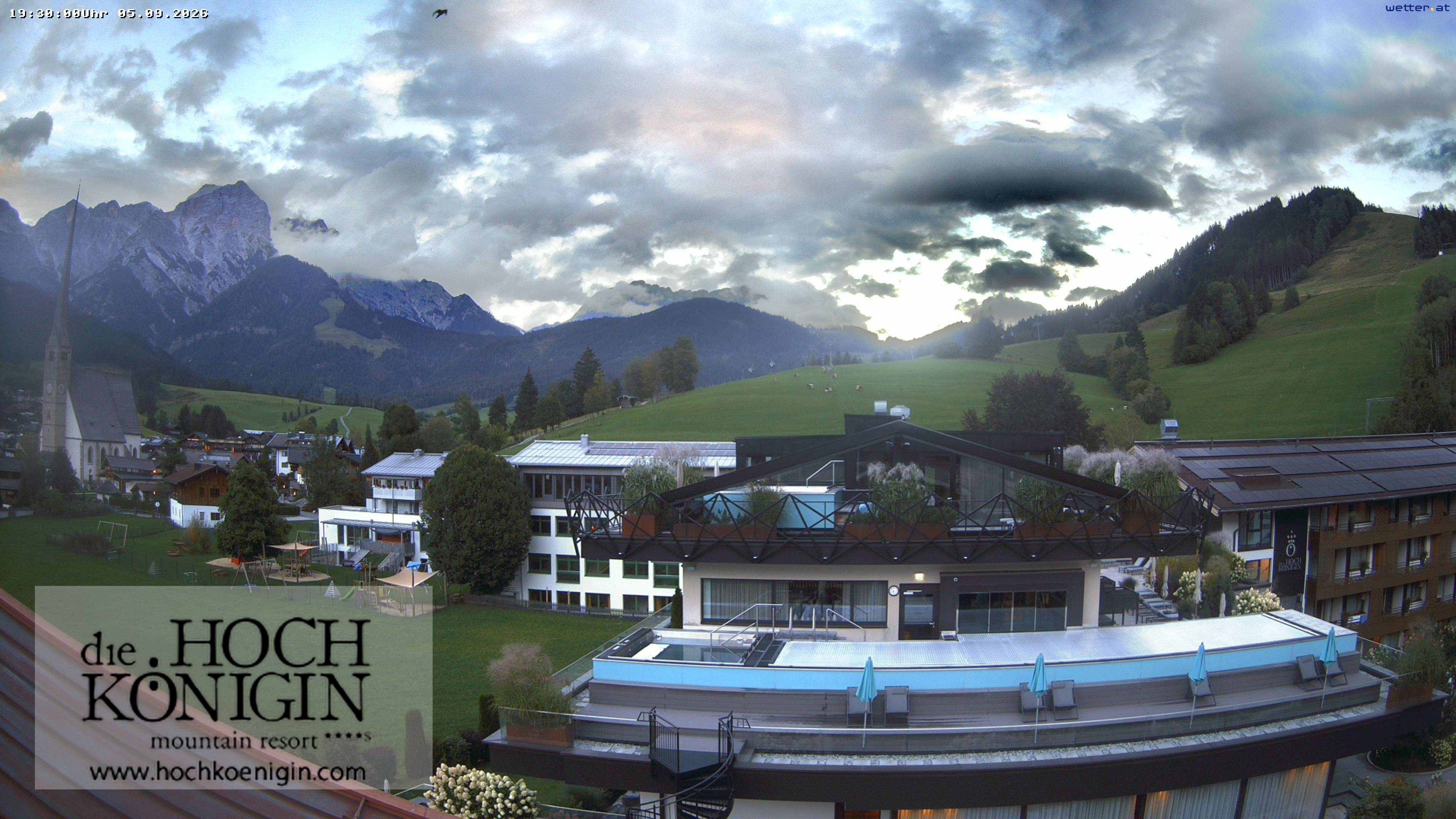 Archived image Webcam Maria Alm - View Hotel Hochkönigin