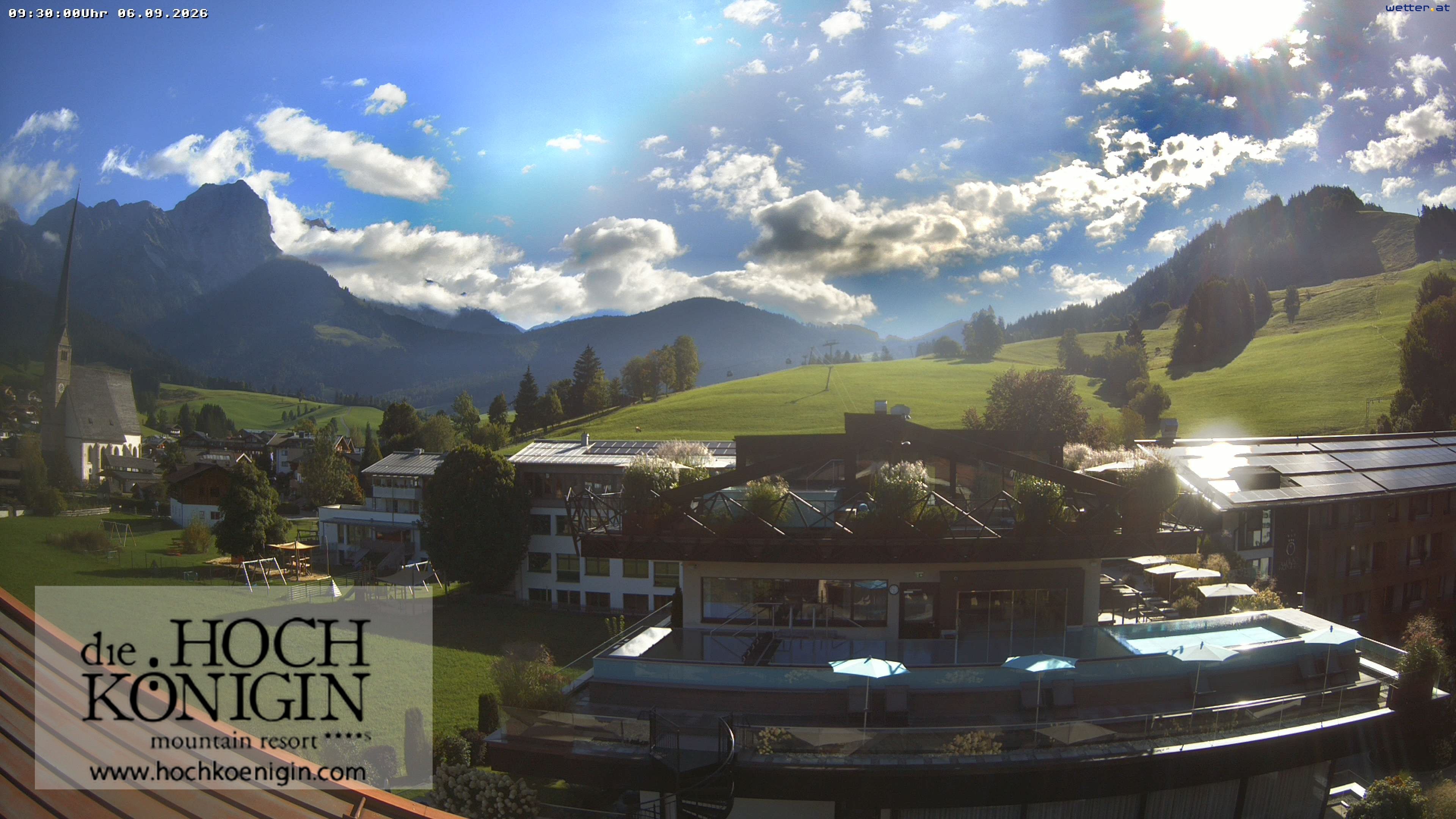 Archiv Foto Webcam Maria Alm: Ausblick Hotel Hochkönigin