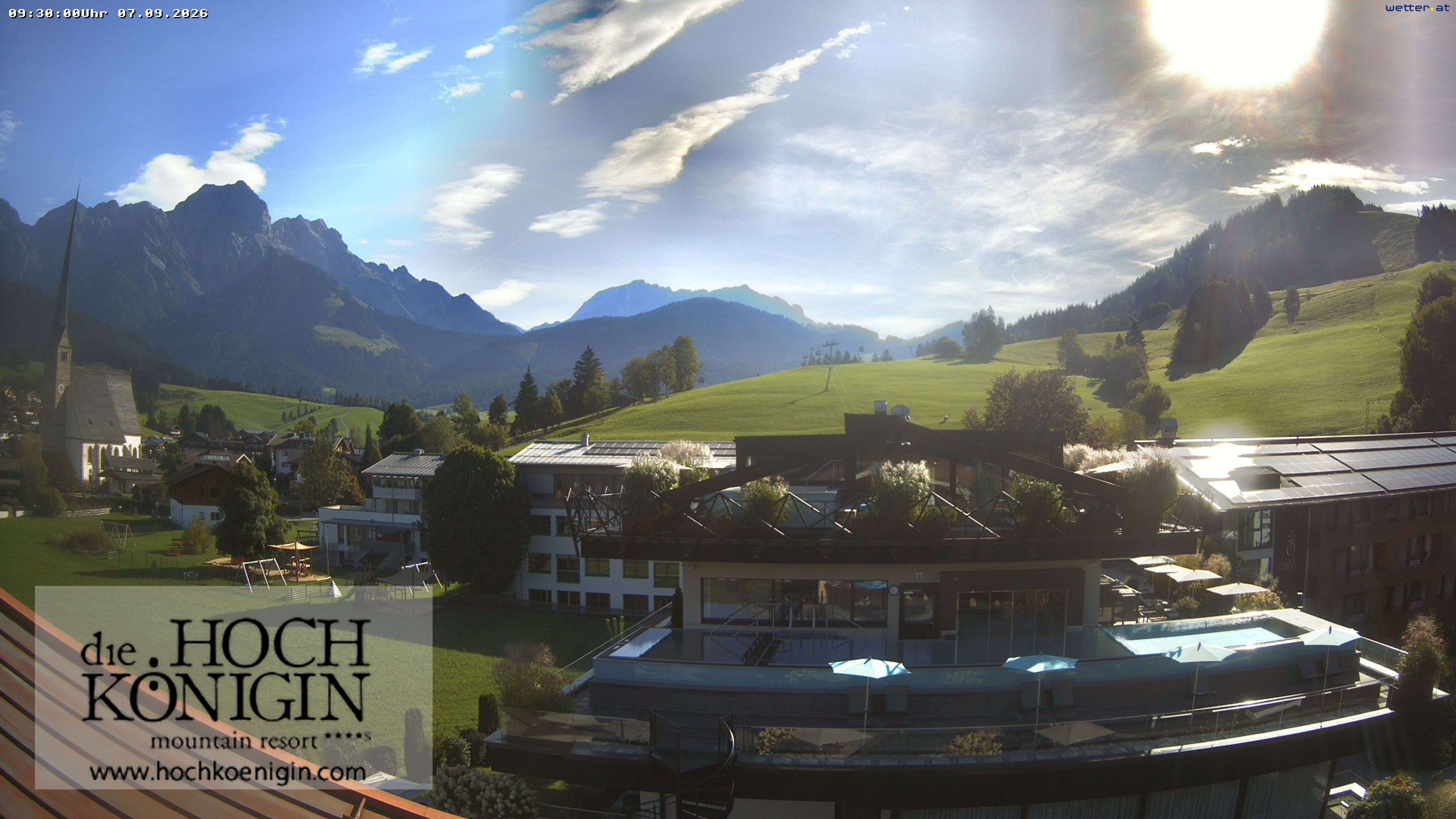Archiv Foto Webcam Maria Alm: Ausblick Hotel Hochkönigin
