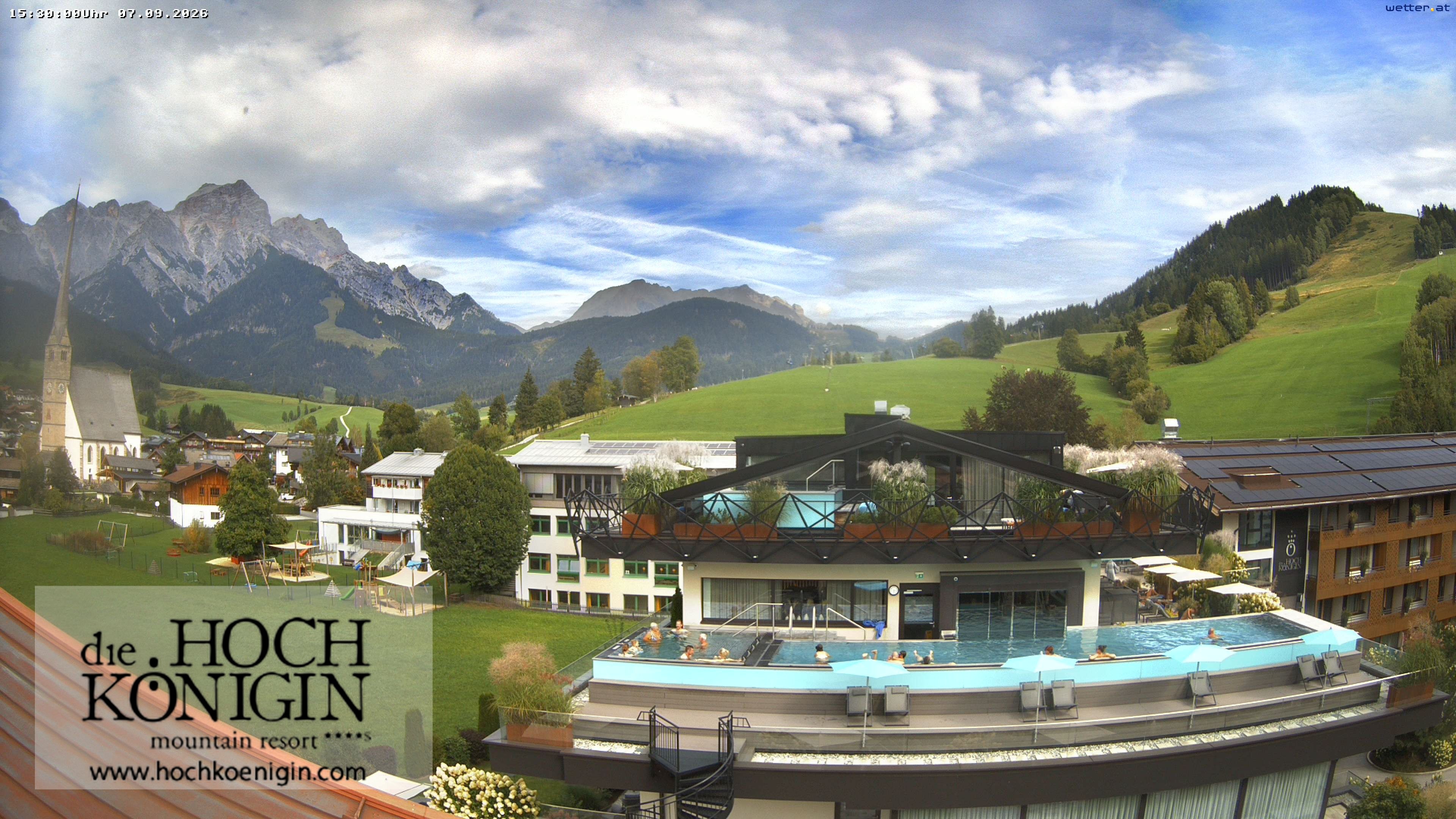 Archiv Foto Webcam Maria Alm: Ausblick Hotel Hochkönigin