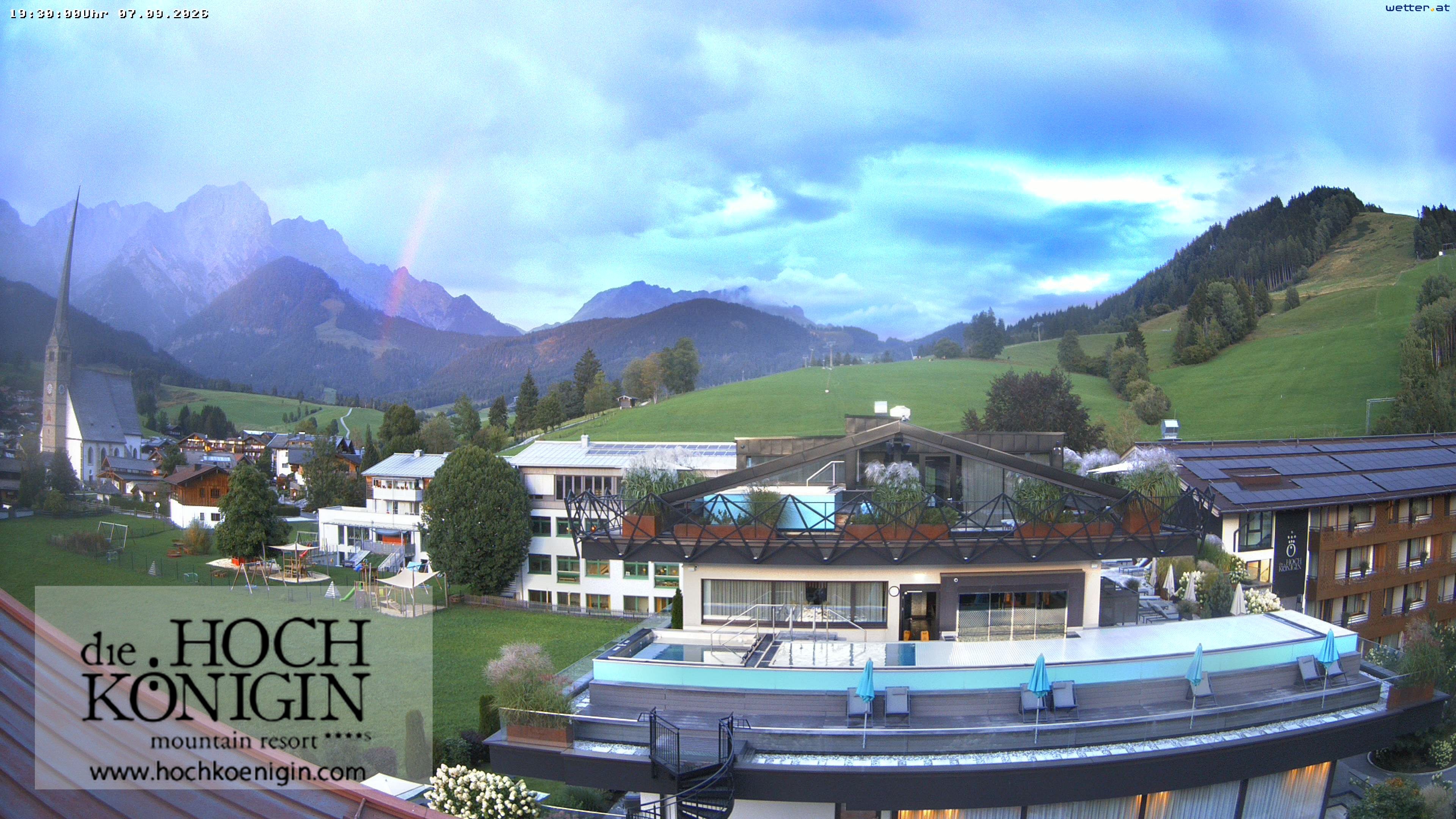 Archiv Foto Webcam Maria Alm: Ausblick Hotel Hochkönigin