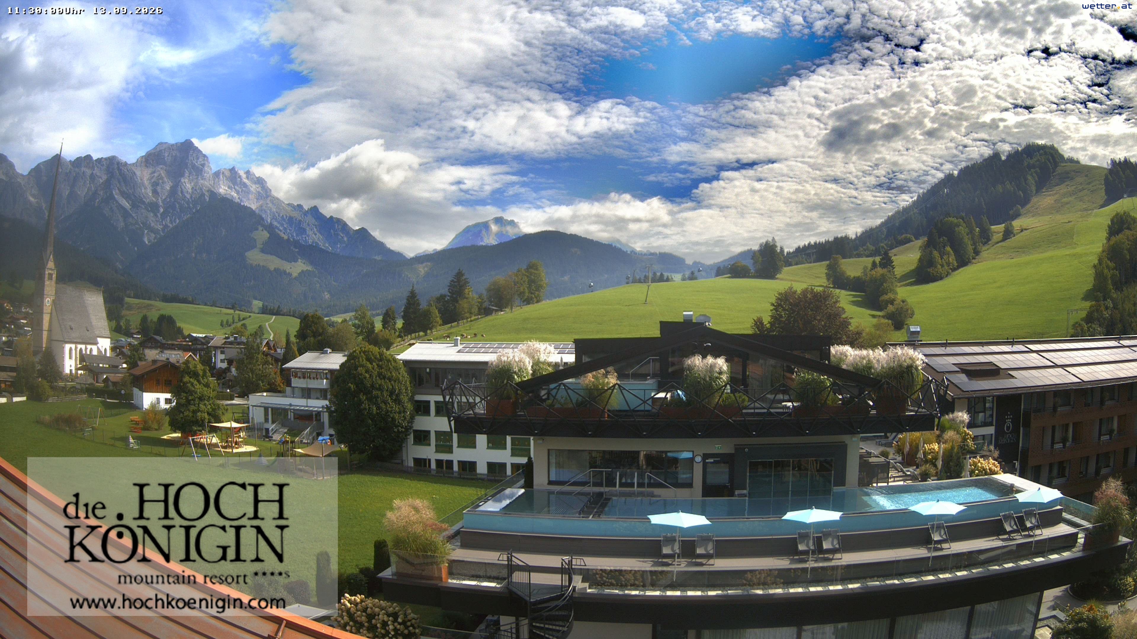 Archived image Webcam Maria Alm - View Hotel Hochkönigin