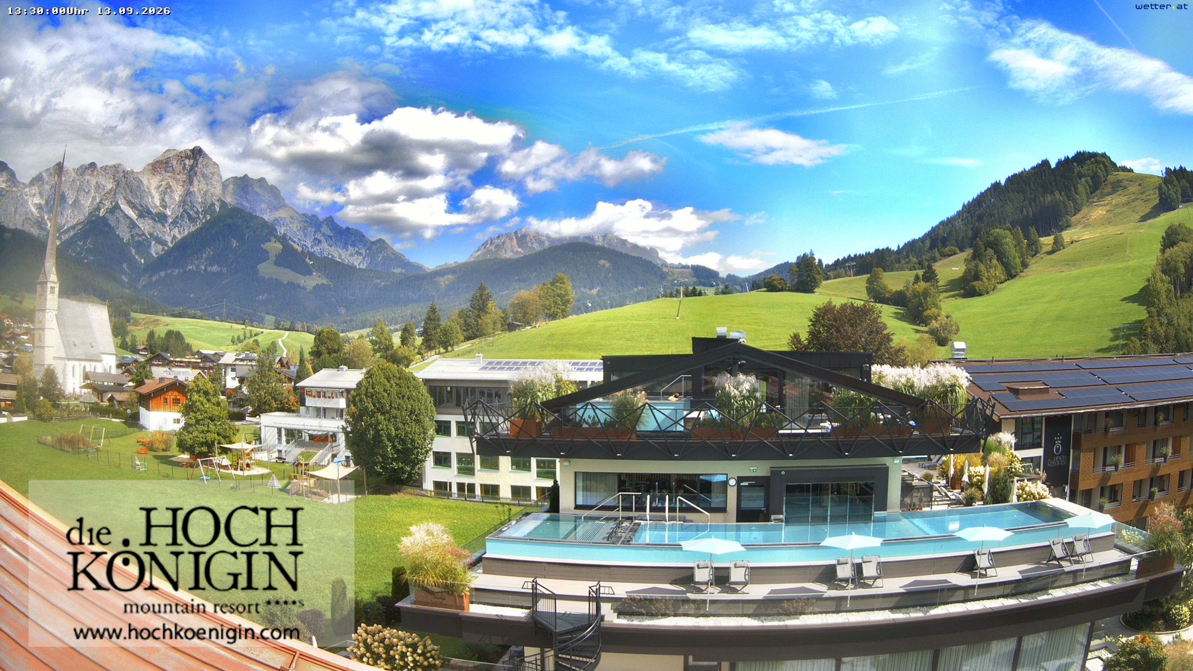 Archived image Webcam Maria Alm - View Hotel Hochkönigin