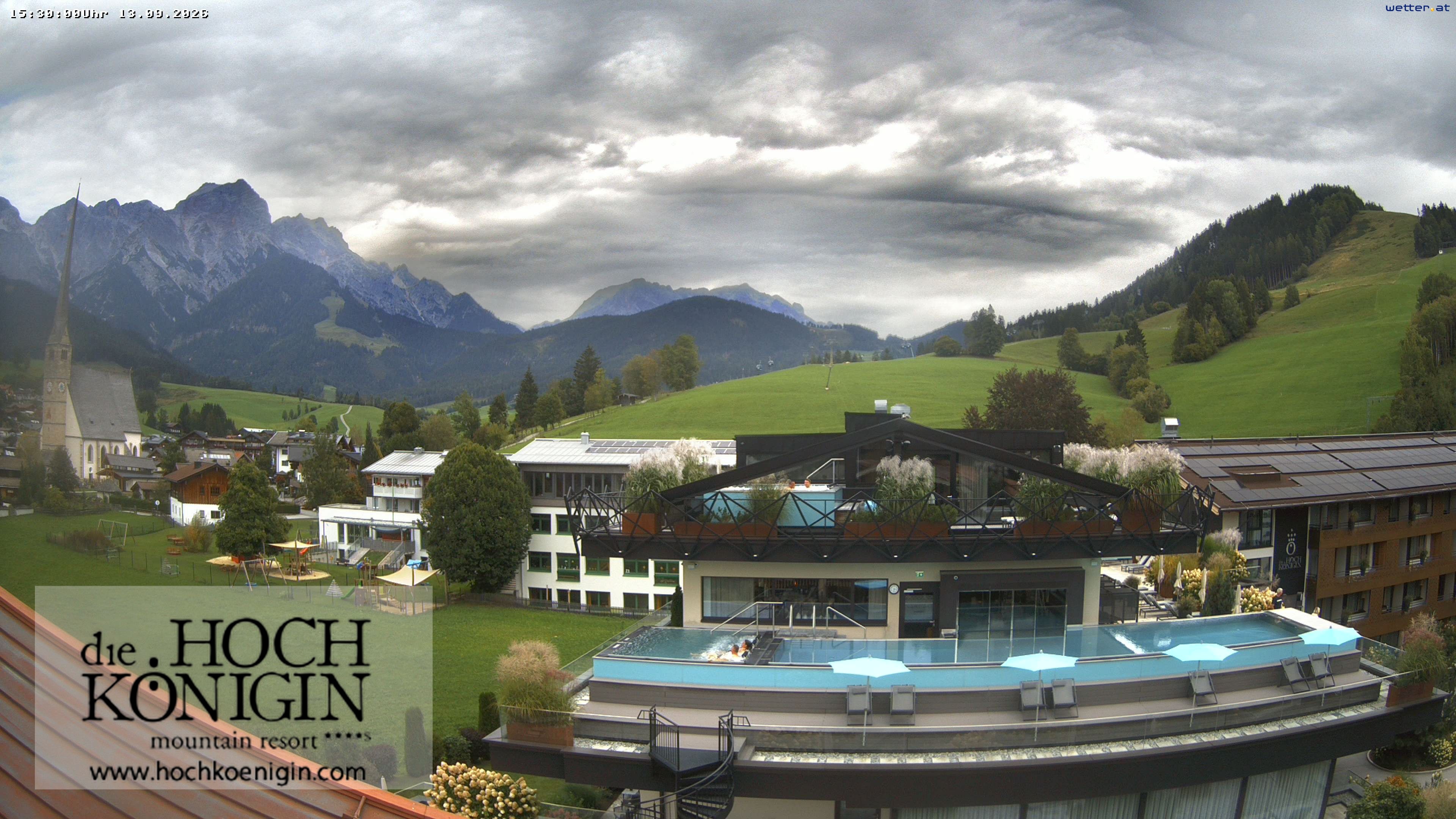 Archived image Webcam Maria Alm - View Hotel Hochkönigin