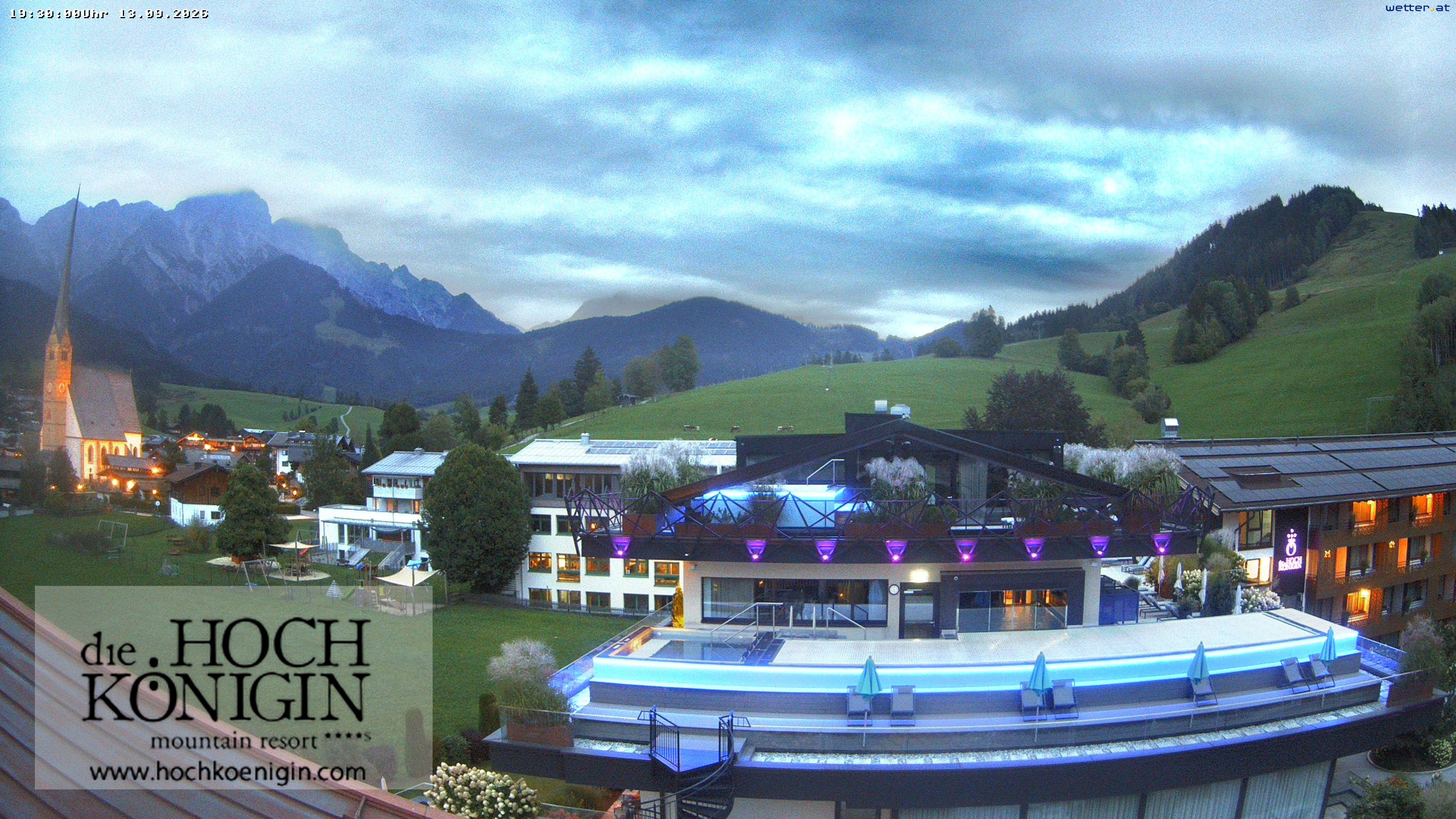 Archived image Webcam Maria Alm - View Hotel Hochkönigin
