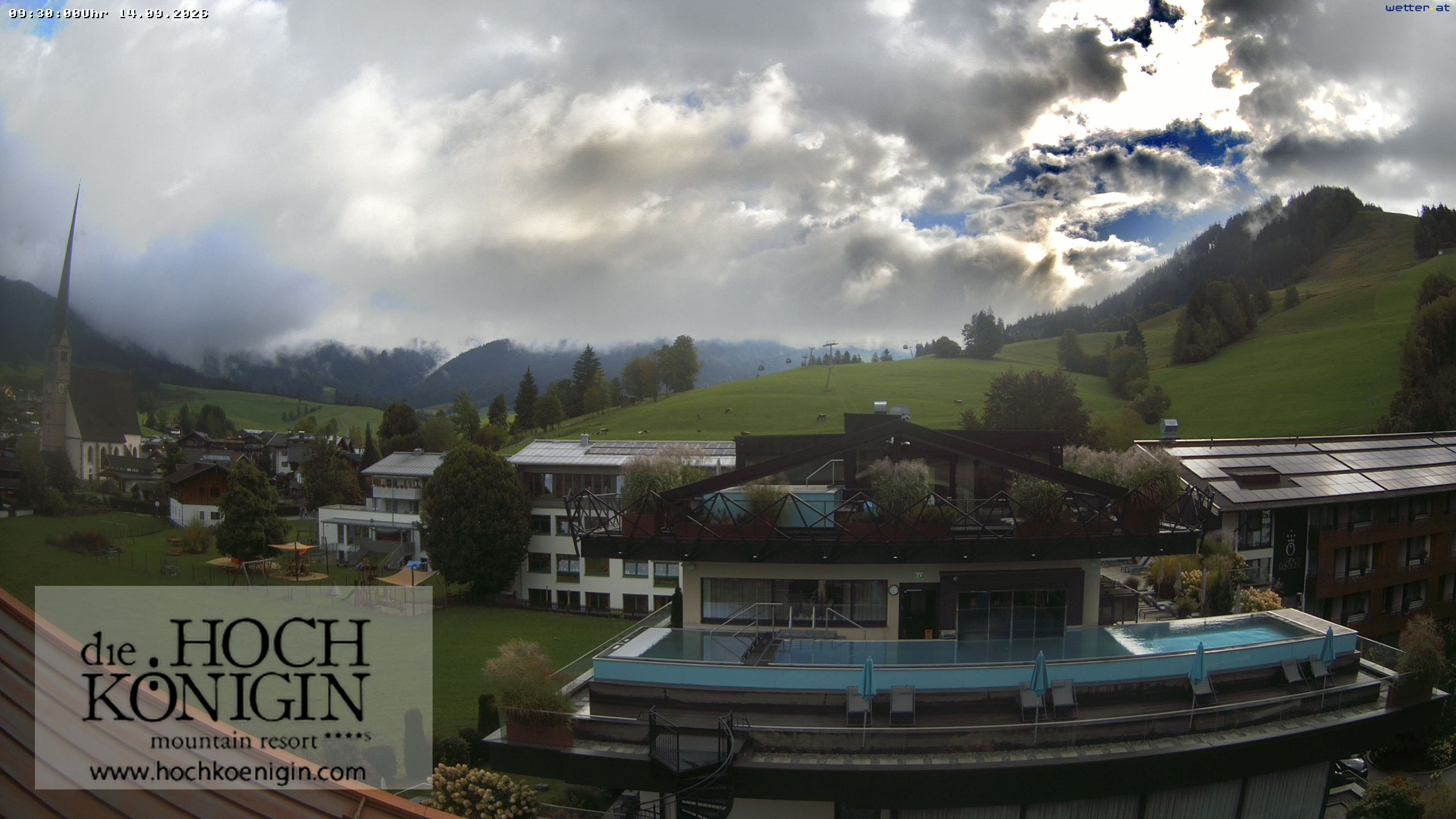 Archiv Foto Webcam Maria Alm: Ausblick Hotel Hochkönigin