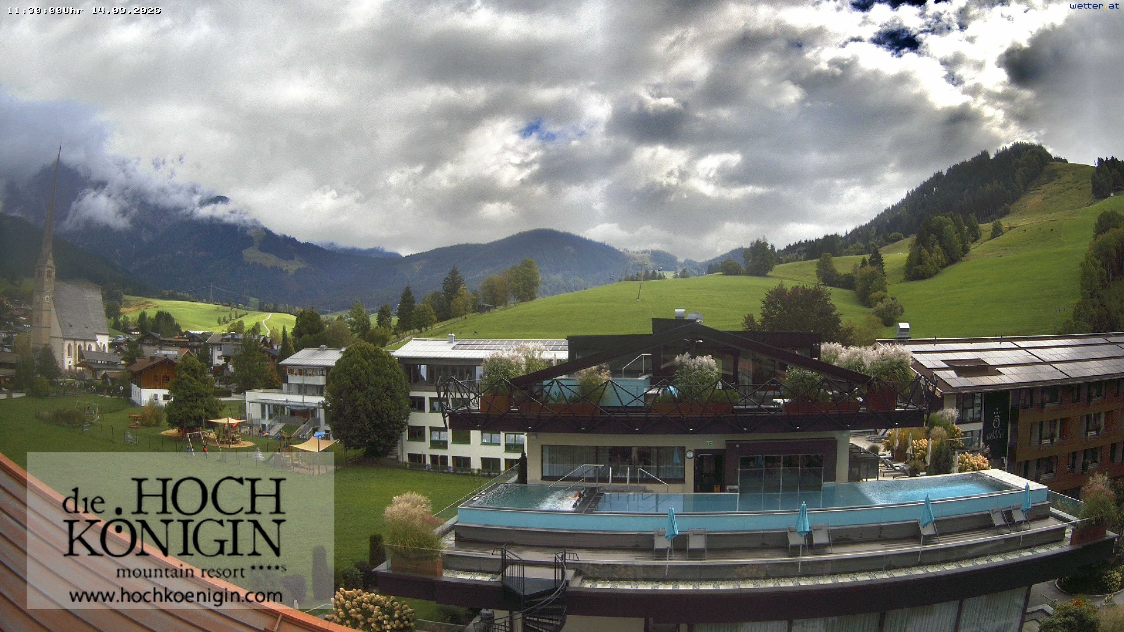 Archiv Foto Webcam Maria Alm: Ausblick Hotel Hochkönigin